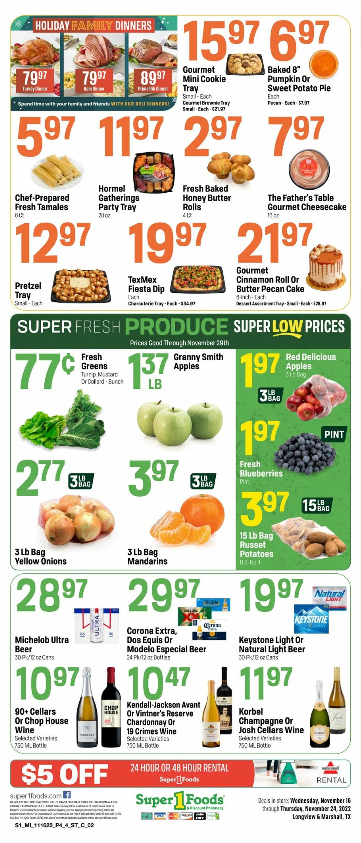 Catalogue Super 1 Foods from 11/16/2022