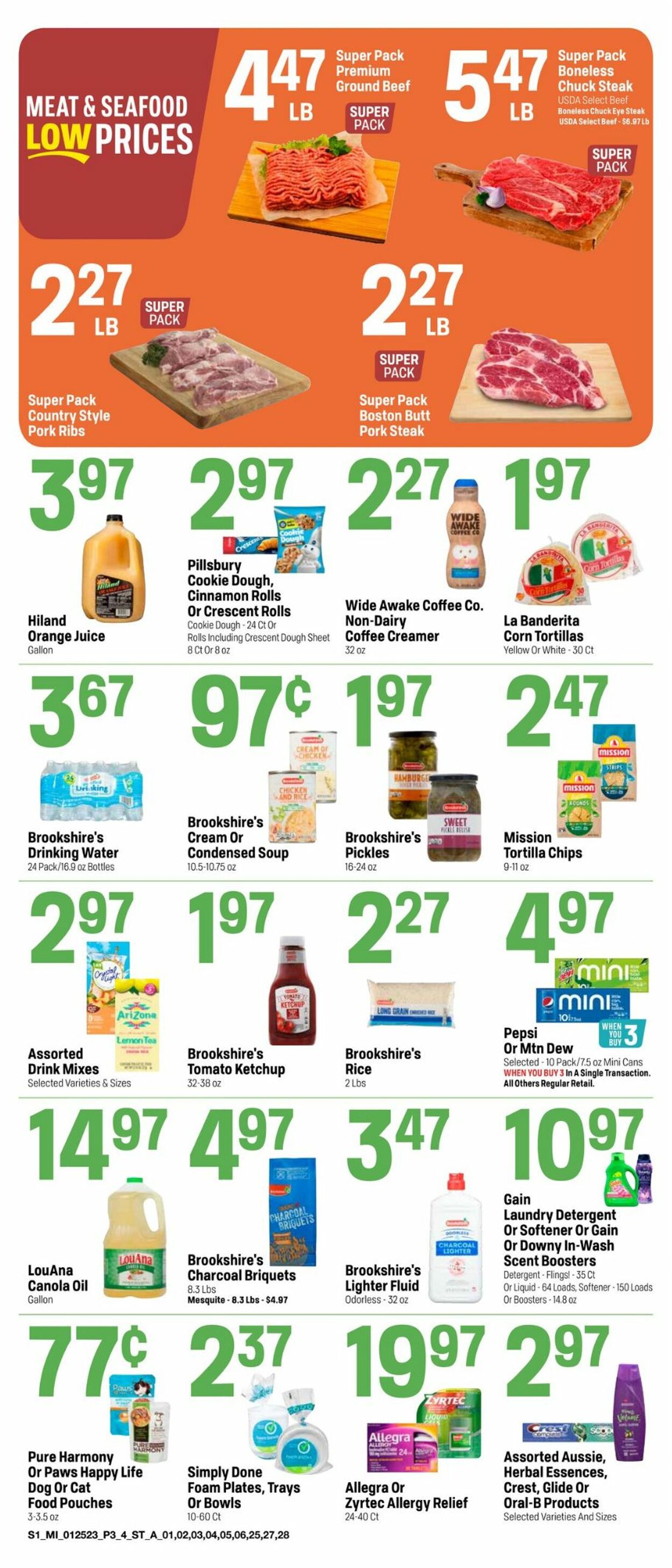 Catalogue Super 1 Foods from 01/25/2023