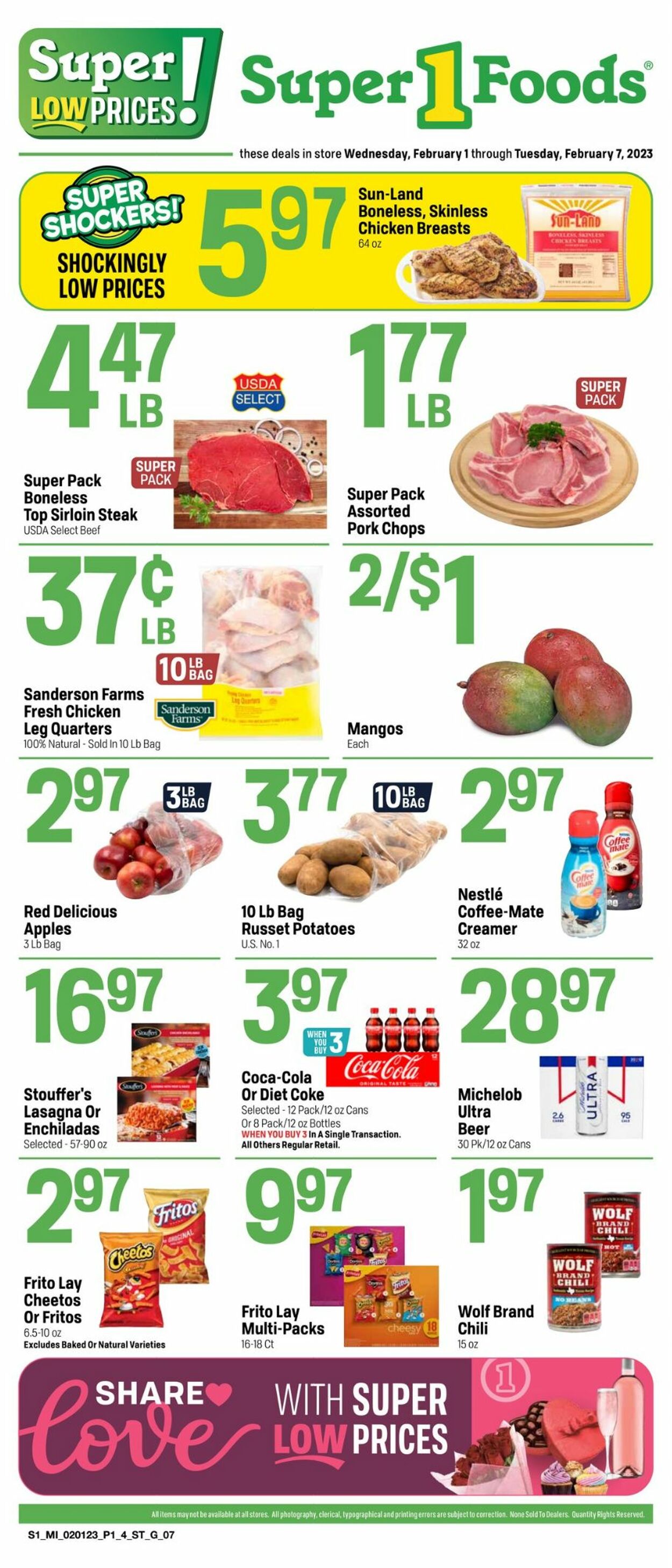 Catalogue Super 1 Foods from 02/01/2023