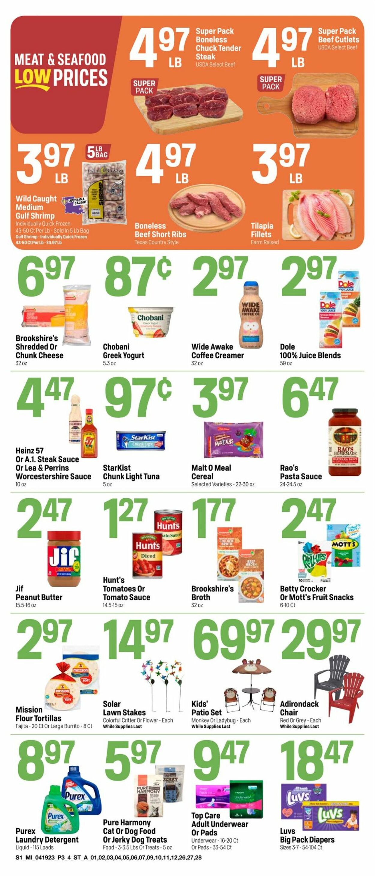 Catalogue Super 1 Foods from 04/19/2023