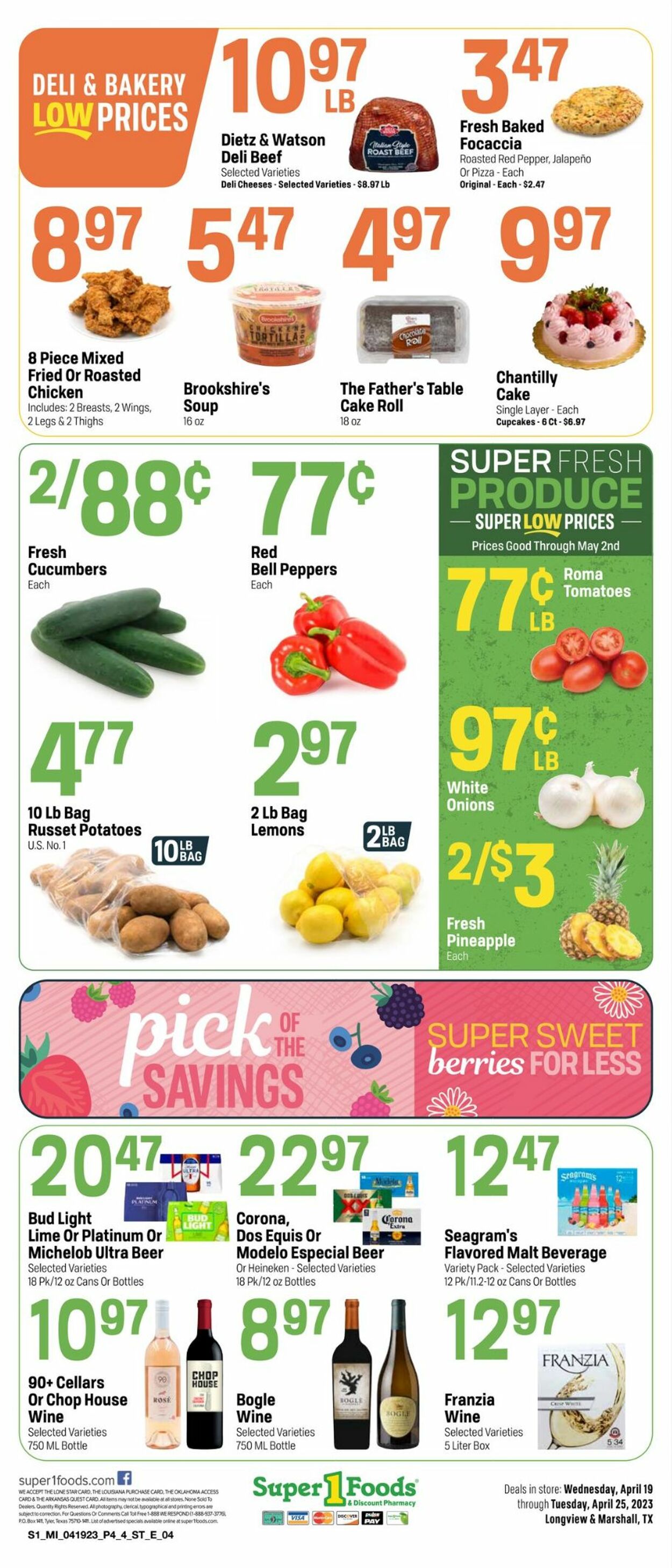 Catalogue Super 1 Foods from 04/19/2023