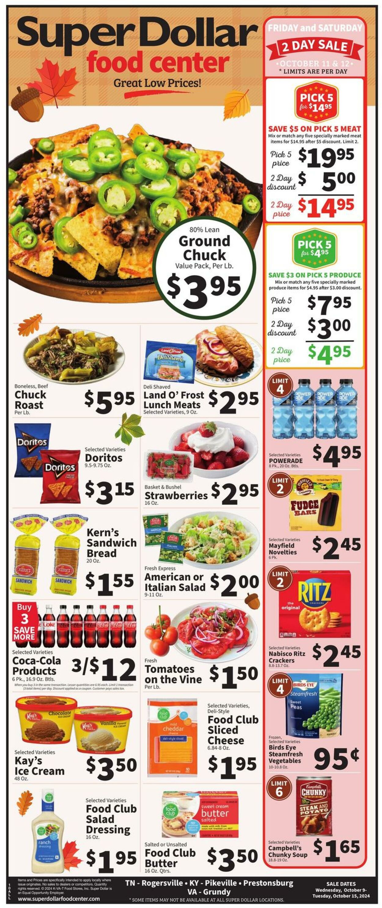 Catalogue Super Dollar Food Center from 10/09/2024