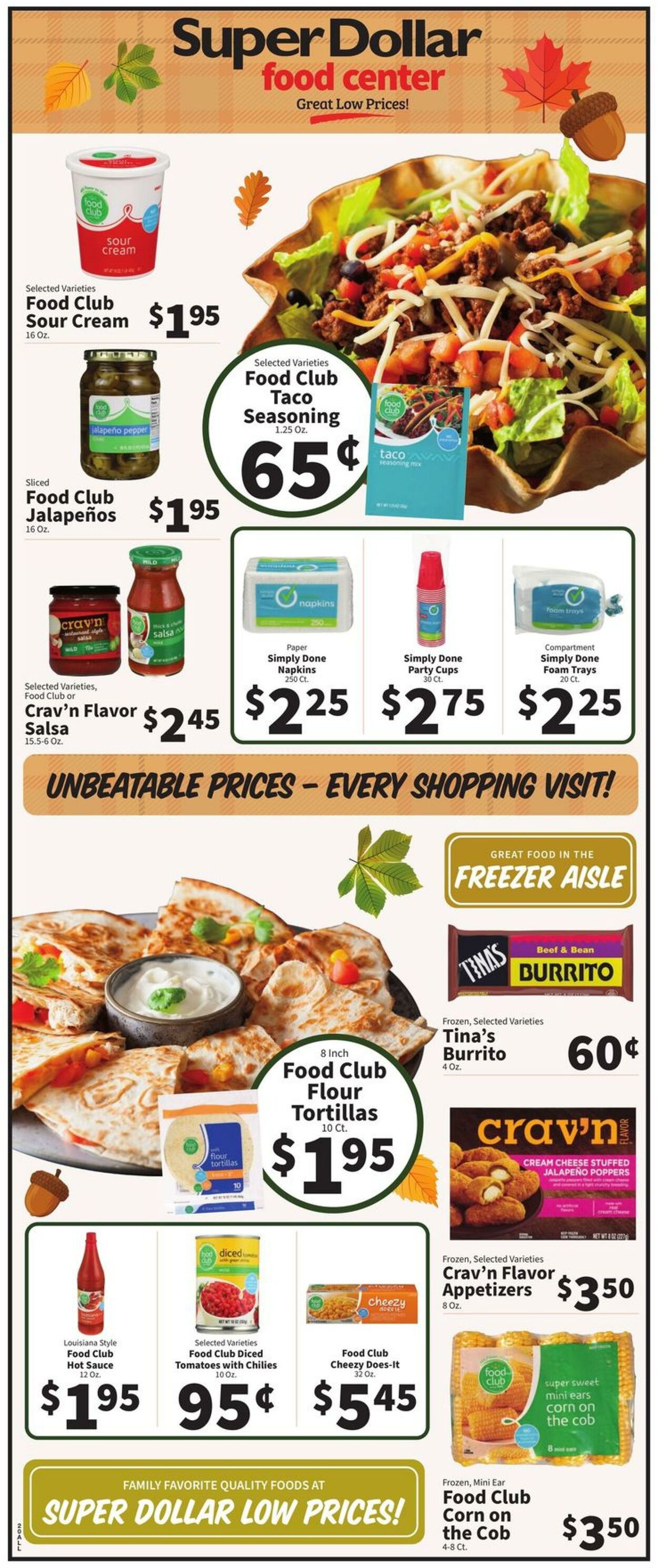 Catalogue Super Dollar Food Center from 10/09/2024