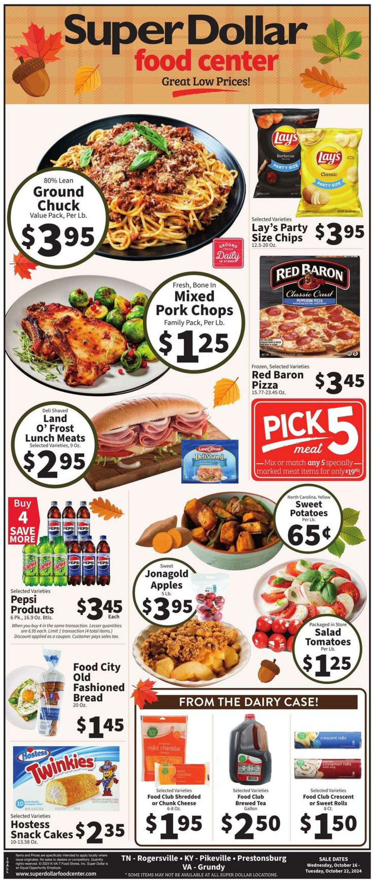 Catalogue Super Dollar Food Center from 10/16/2024