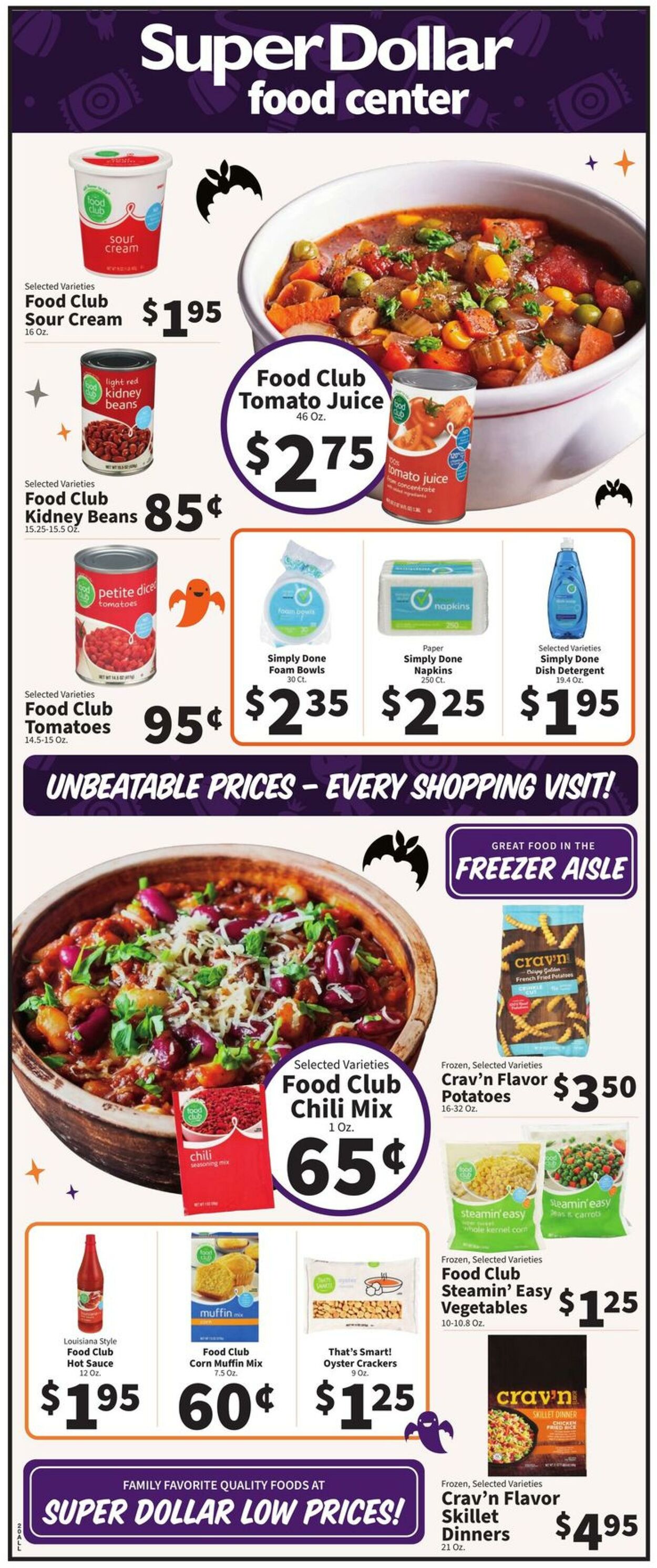 Catalogue Super Dollar Food Center from 10/23/2024