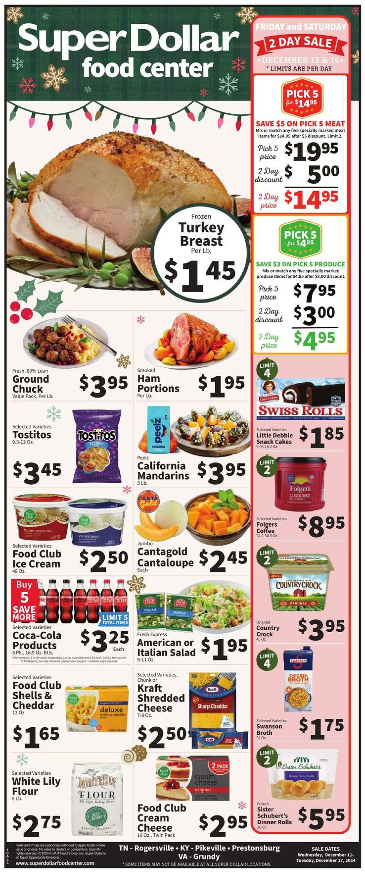 Catalogue Super Dollar Food Center from 12/11/2024