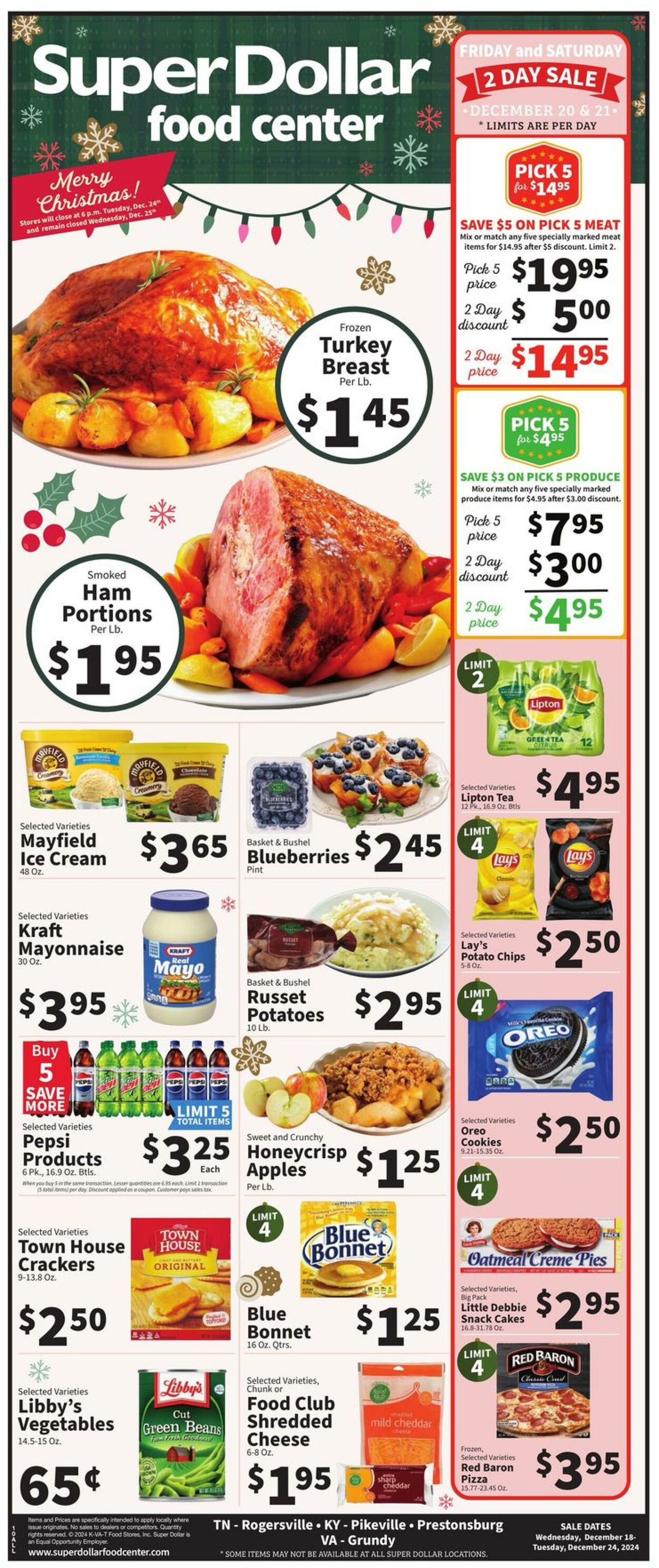 Catalogue Super Dollar Food Center from 12/18/2024