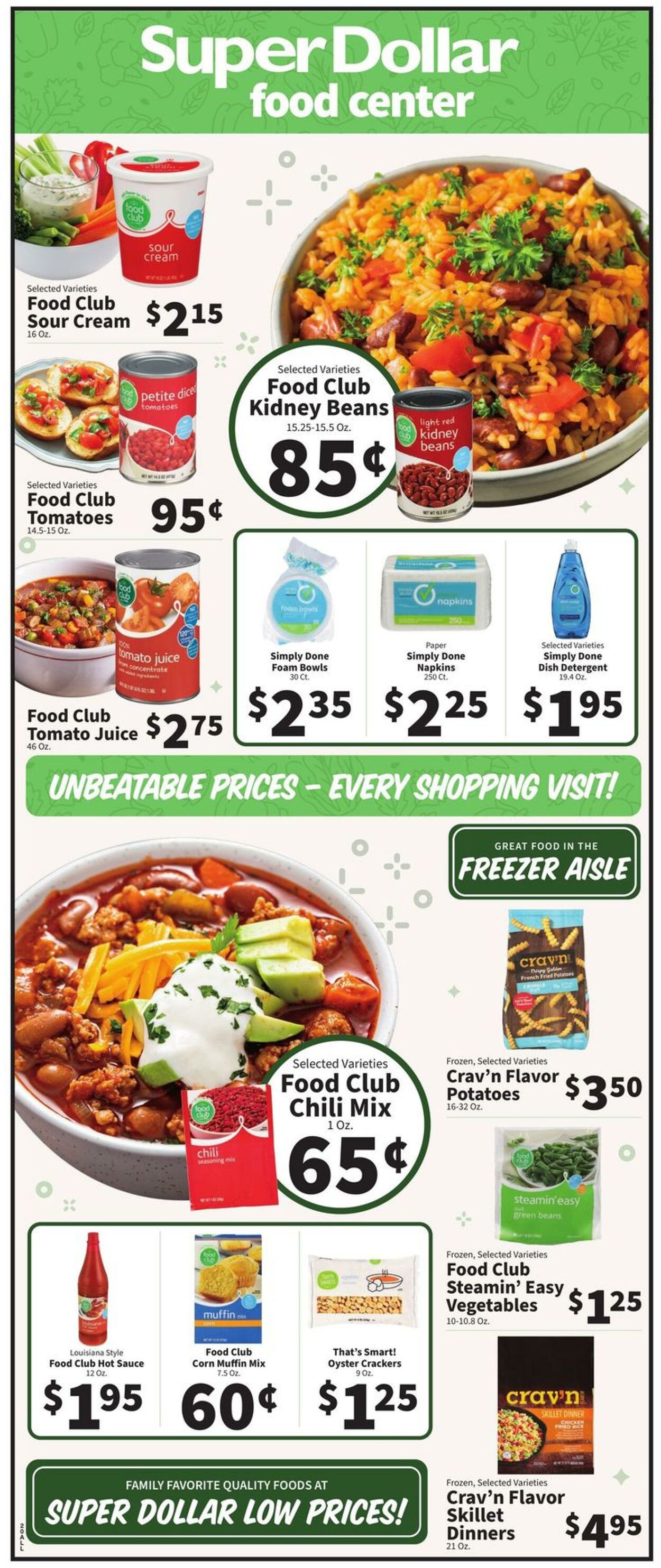 Catalogue Super Dollar Food Center from 01/01/2025