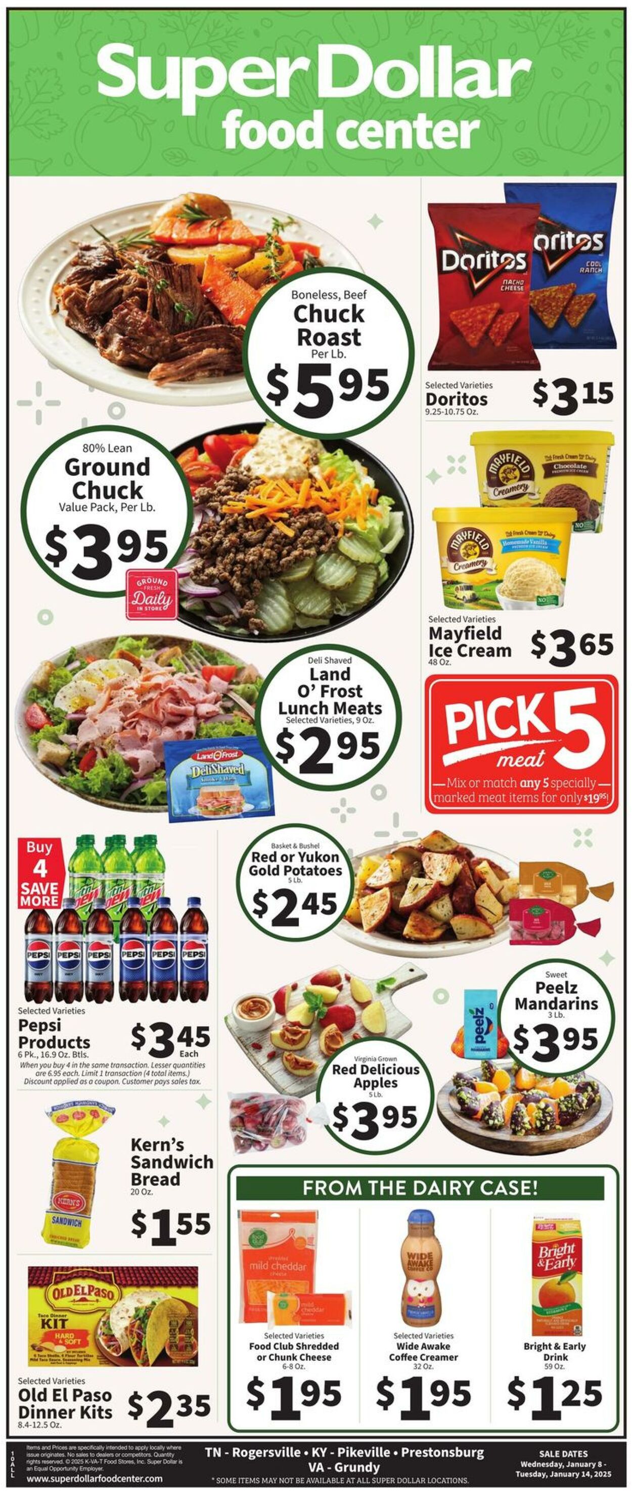 Catalogue Super Dollar Food Center from 01/08/2025