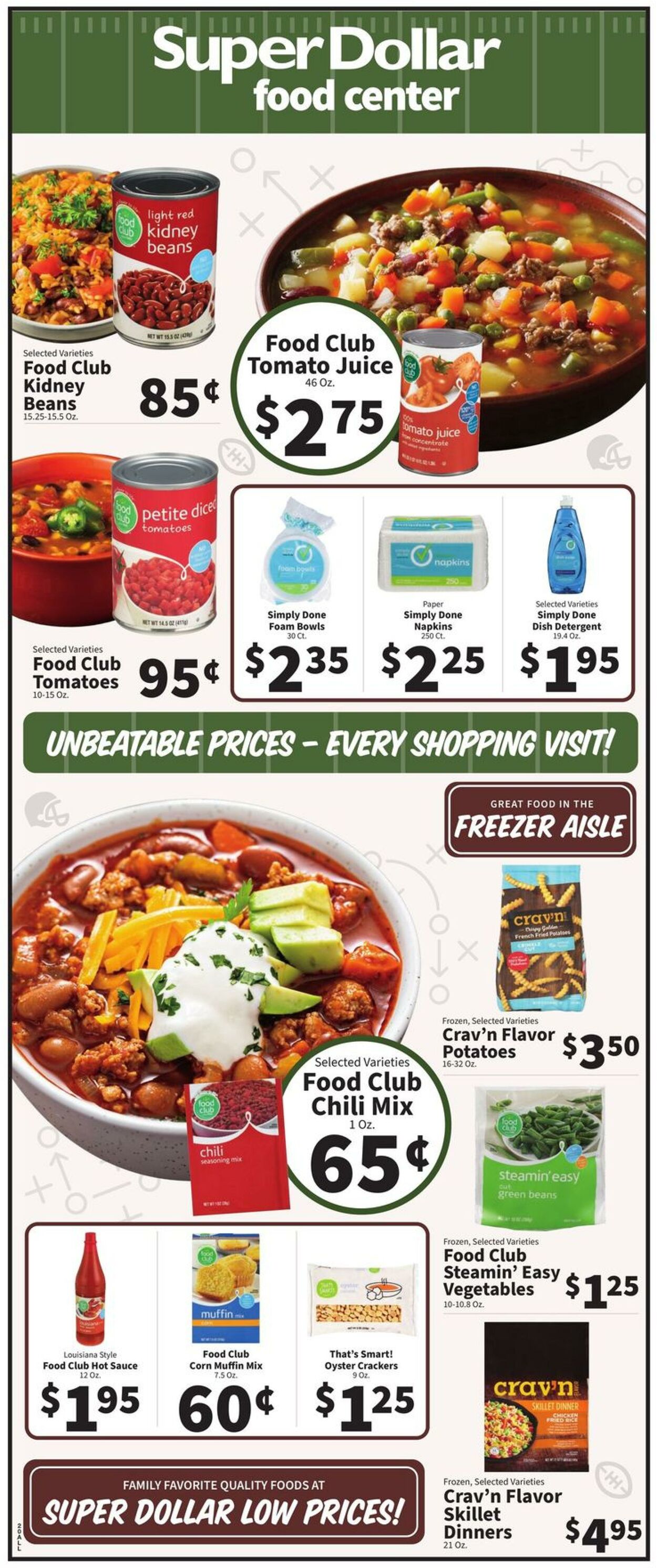 Catalogue Super Dollar Food Center from 01/29/2025