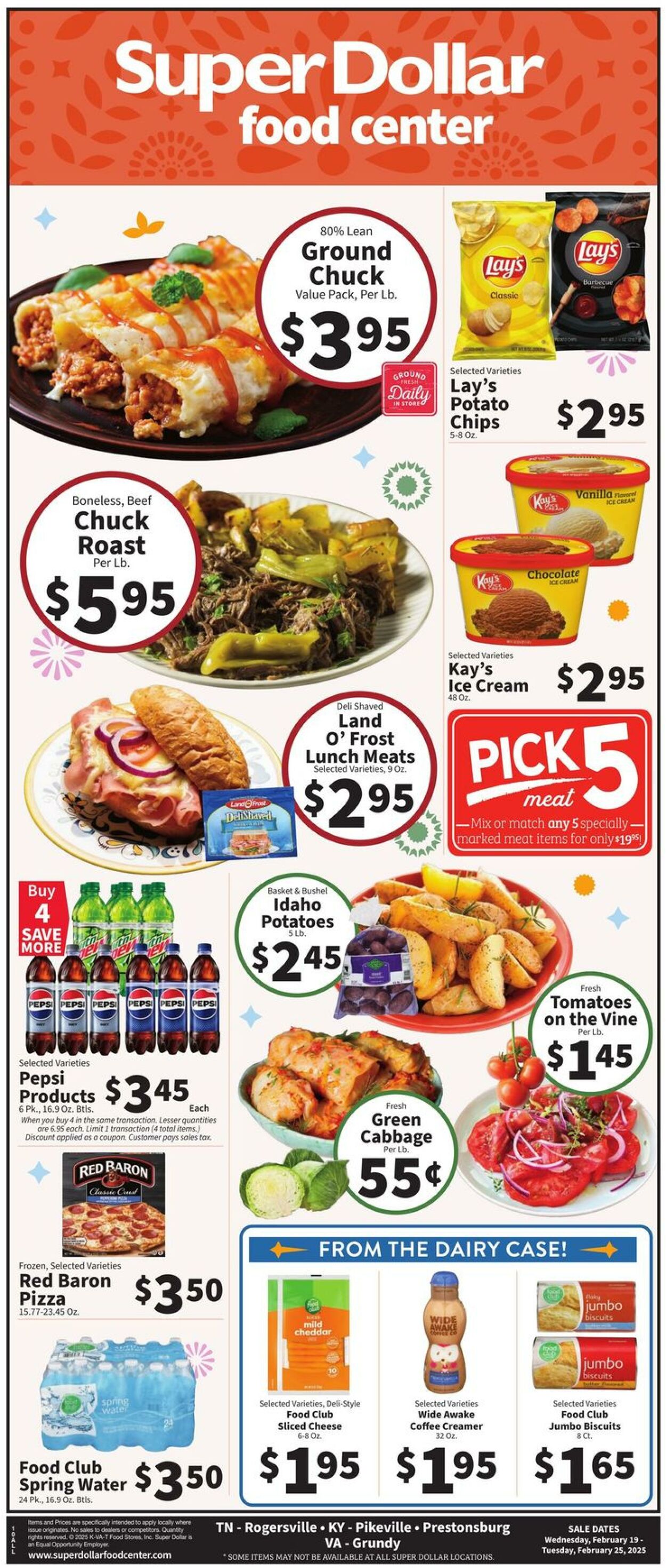 Catalogue Super Dollar Food Center from 02/19/2025