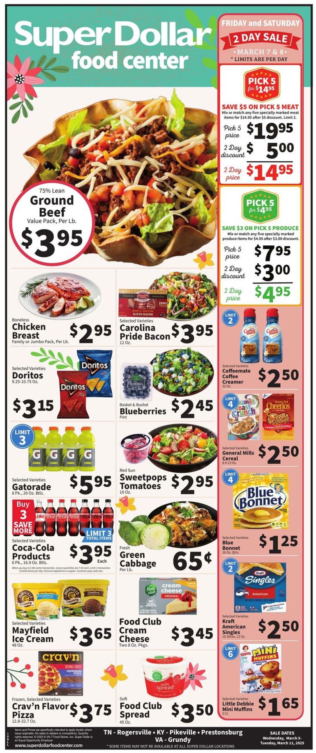 Catalogue Super Dollar Food Center from 03/05/2025