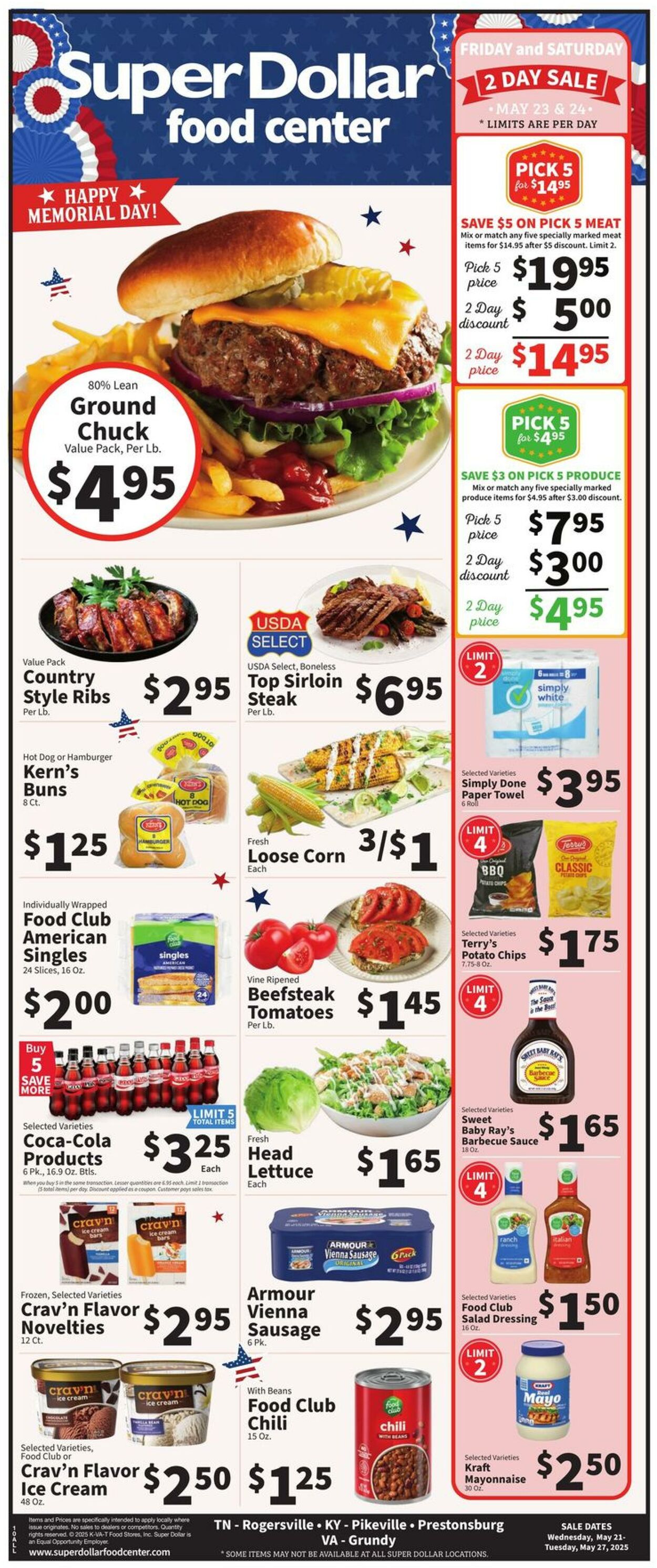 Catalogue Super Dollar Food Center from 05/21/2025