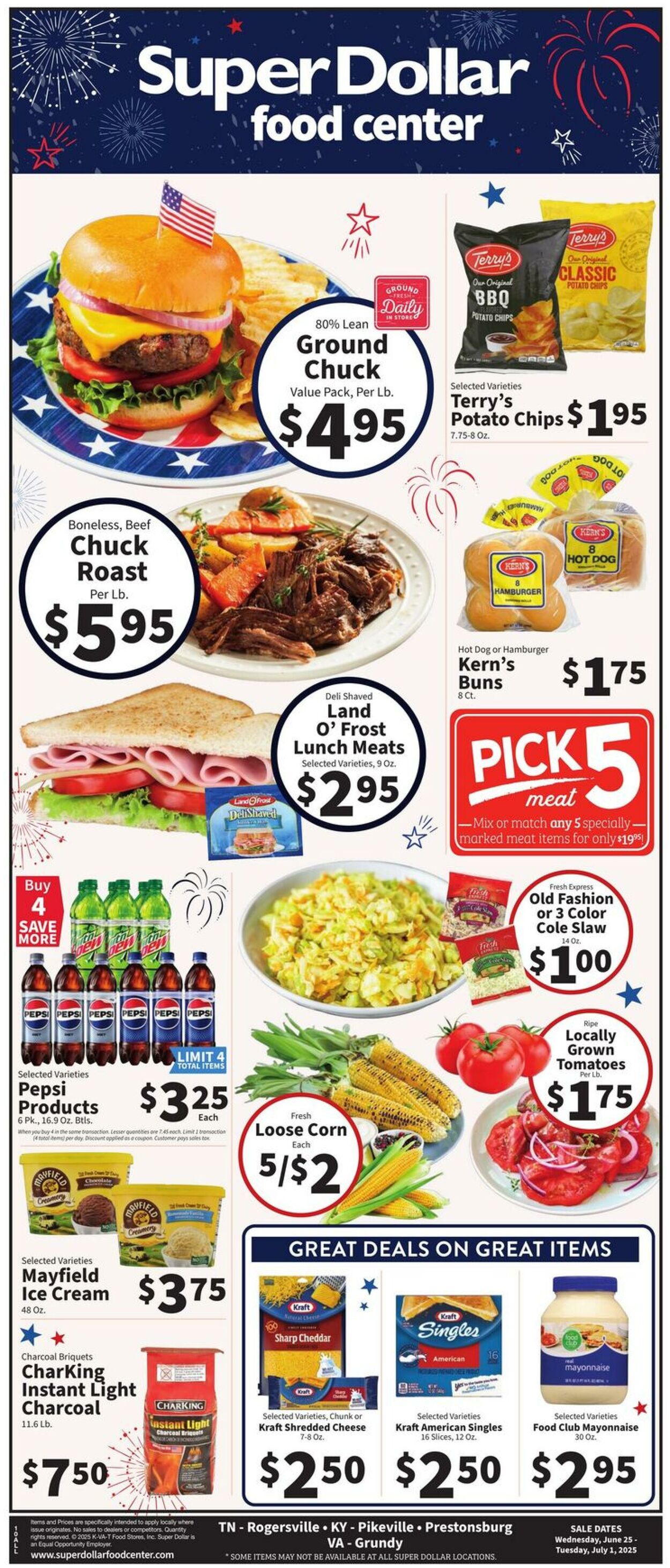 Catalogue Super Dollar Food Center from 06/25/2025