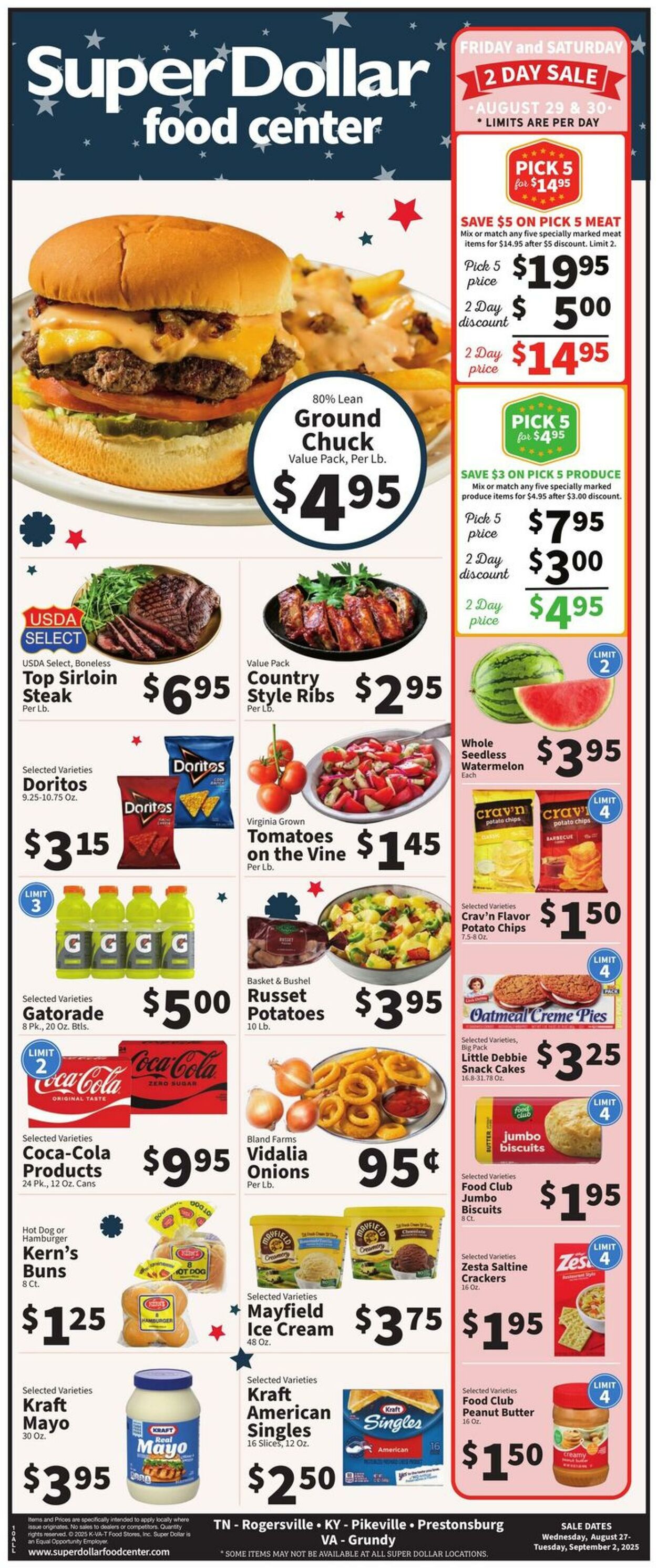 Catalogue Super Dollar Food Center from 08/27/2025