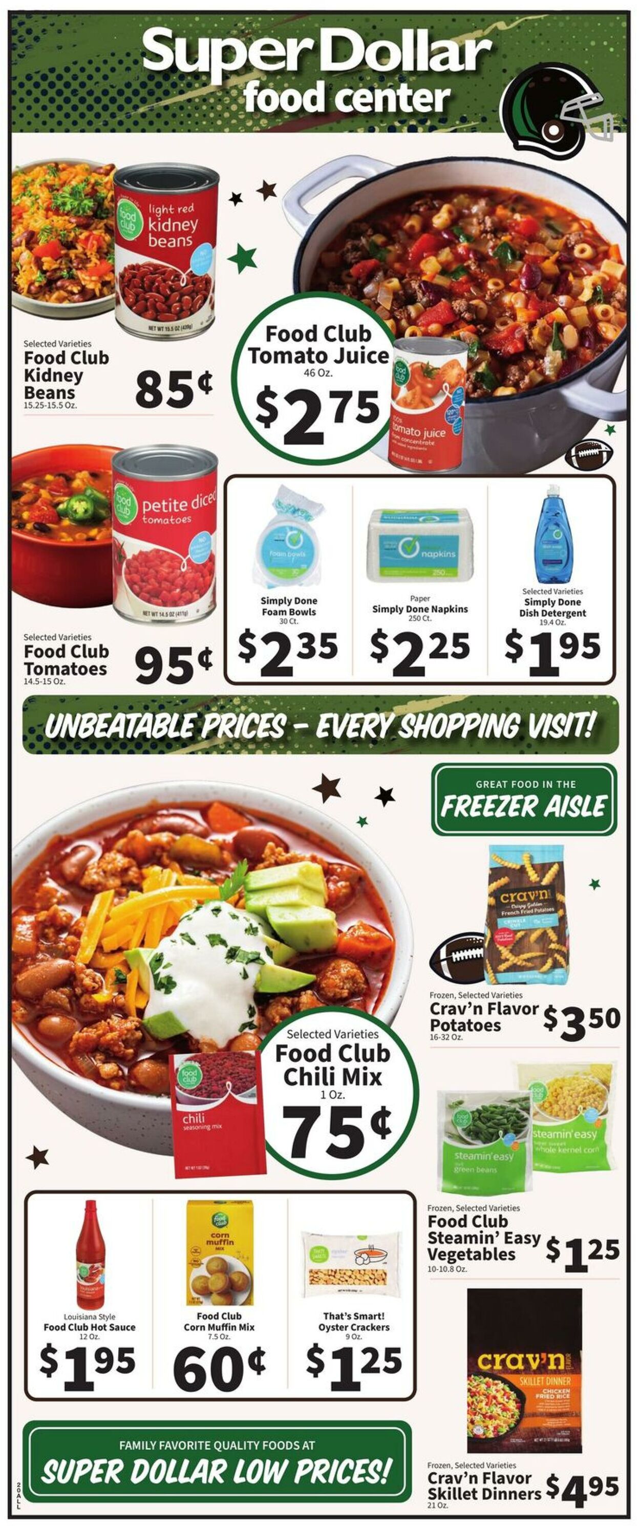 Catalogue Super Dollar Food Center from 09/24/2025