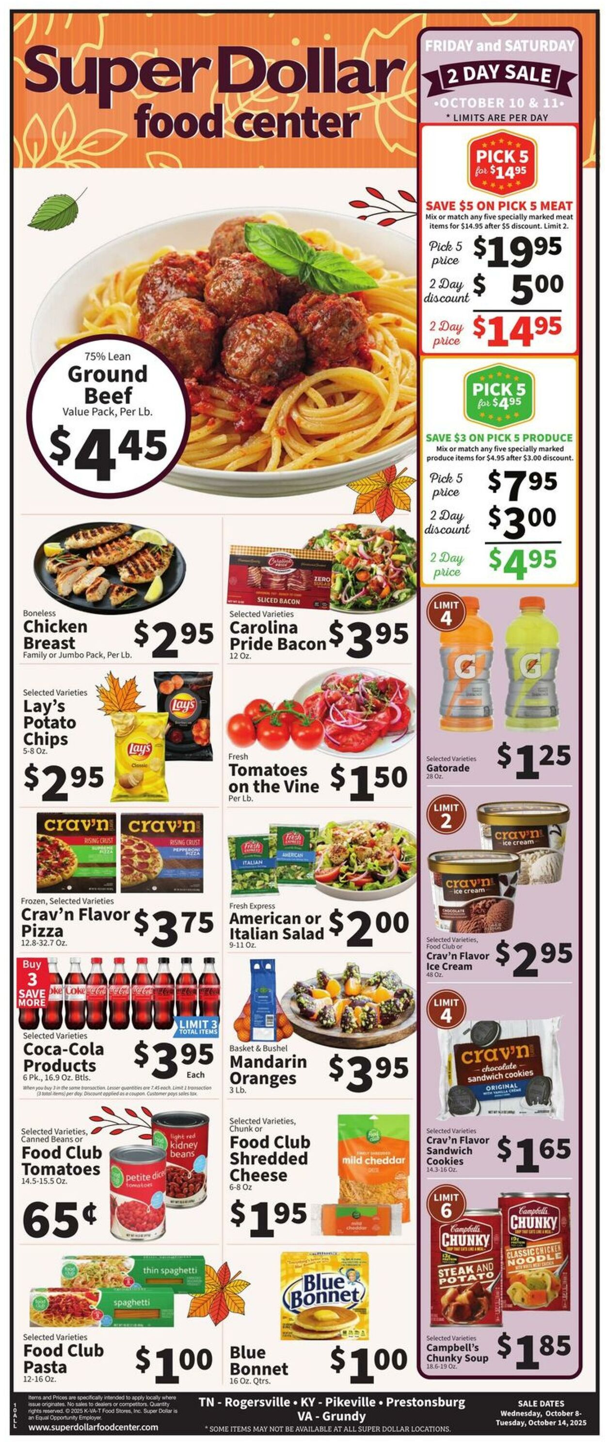 Catalogue Super Dollar Food Center from 10/08/2025