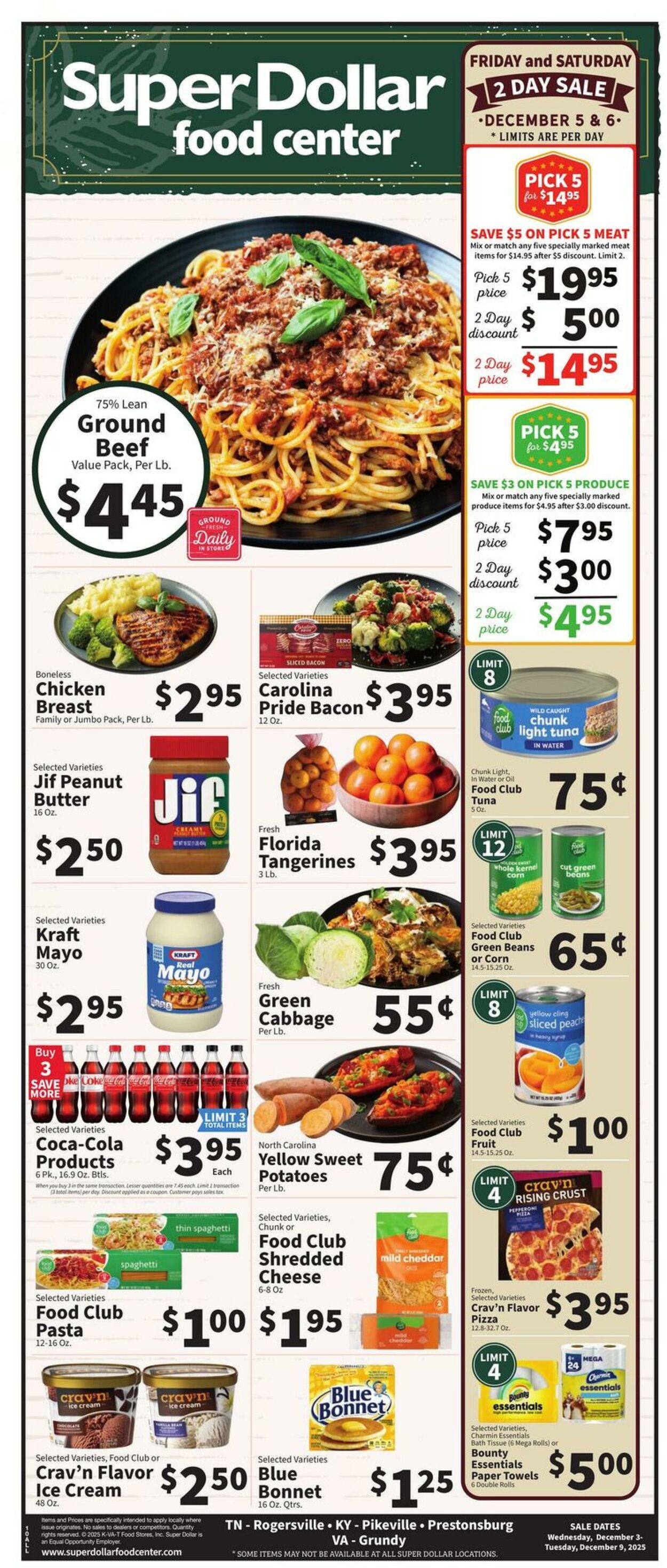 Catalogue Super Dollar Food Center from 12/03/2025