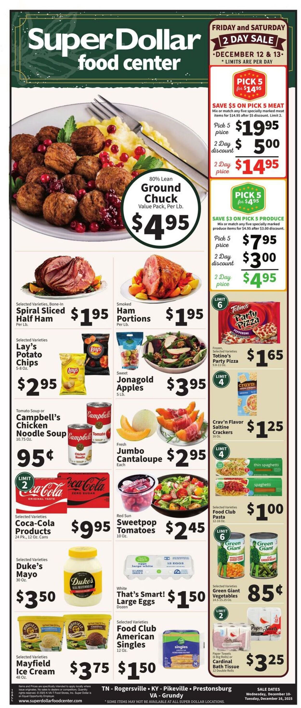 Catalogue Super Dollar Food Center from 12/10/2025