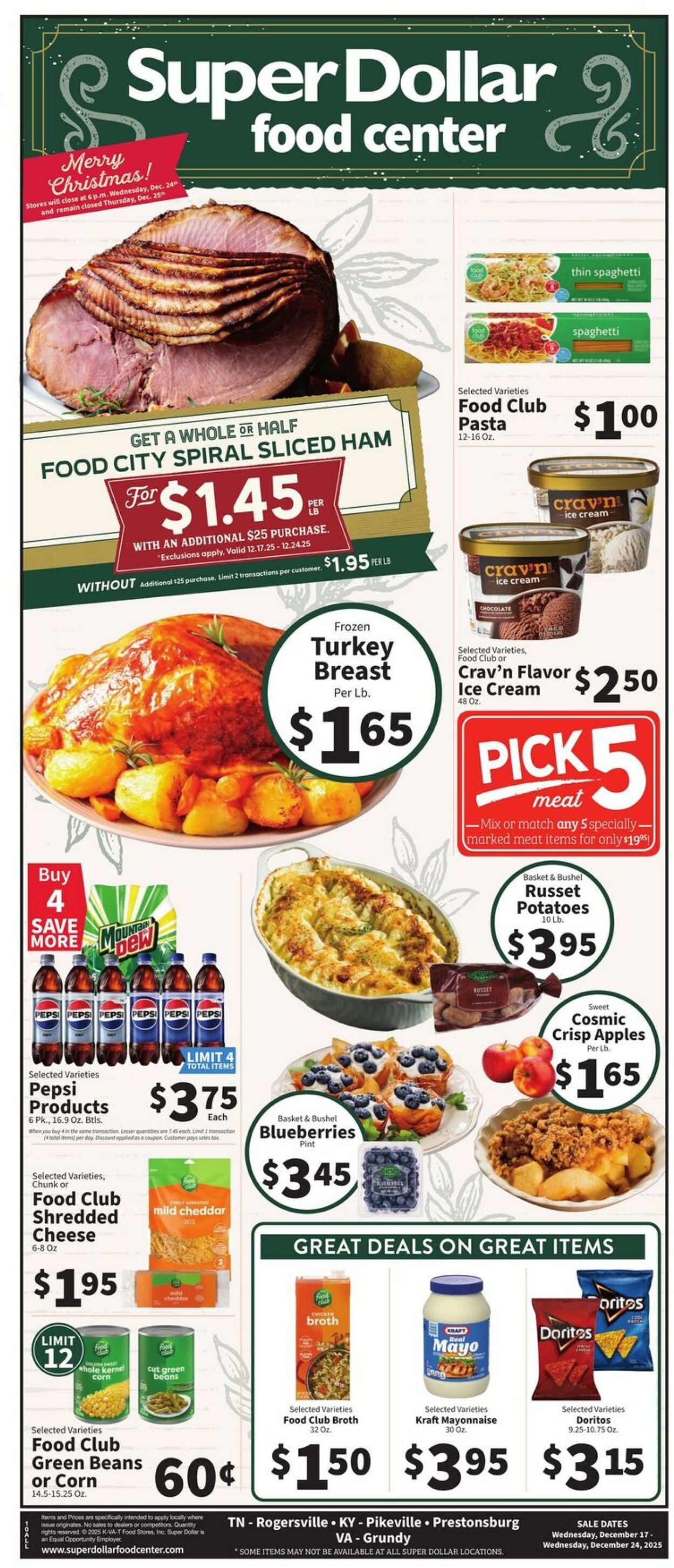 Catalogue Super Dollar Food Center from 12/17/2025