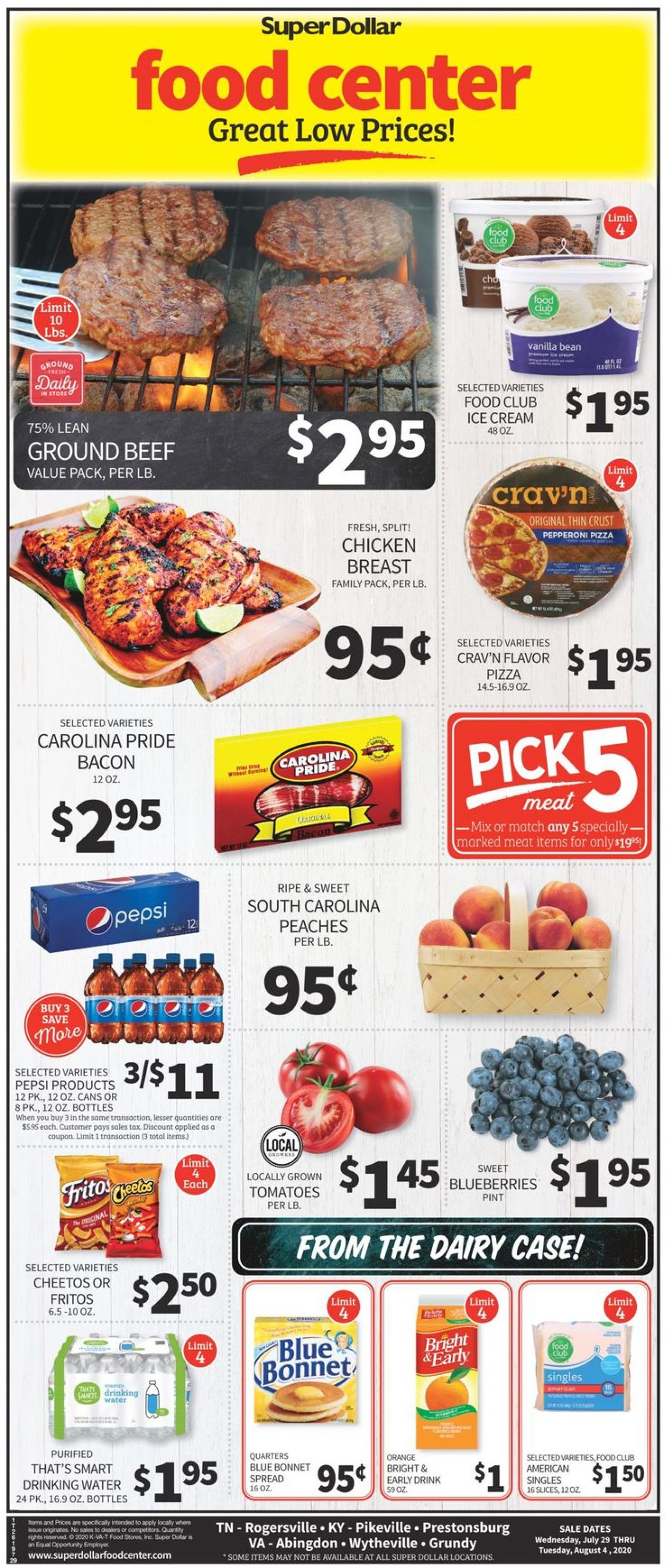 Catalogue Super Dollar Food Center from 07/29/2020