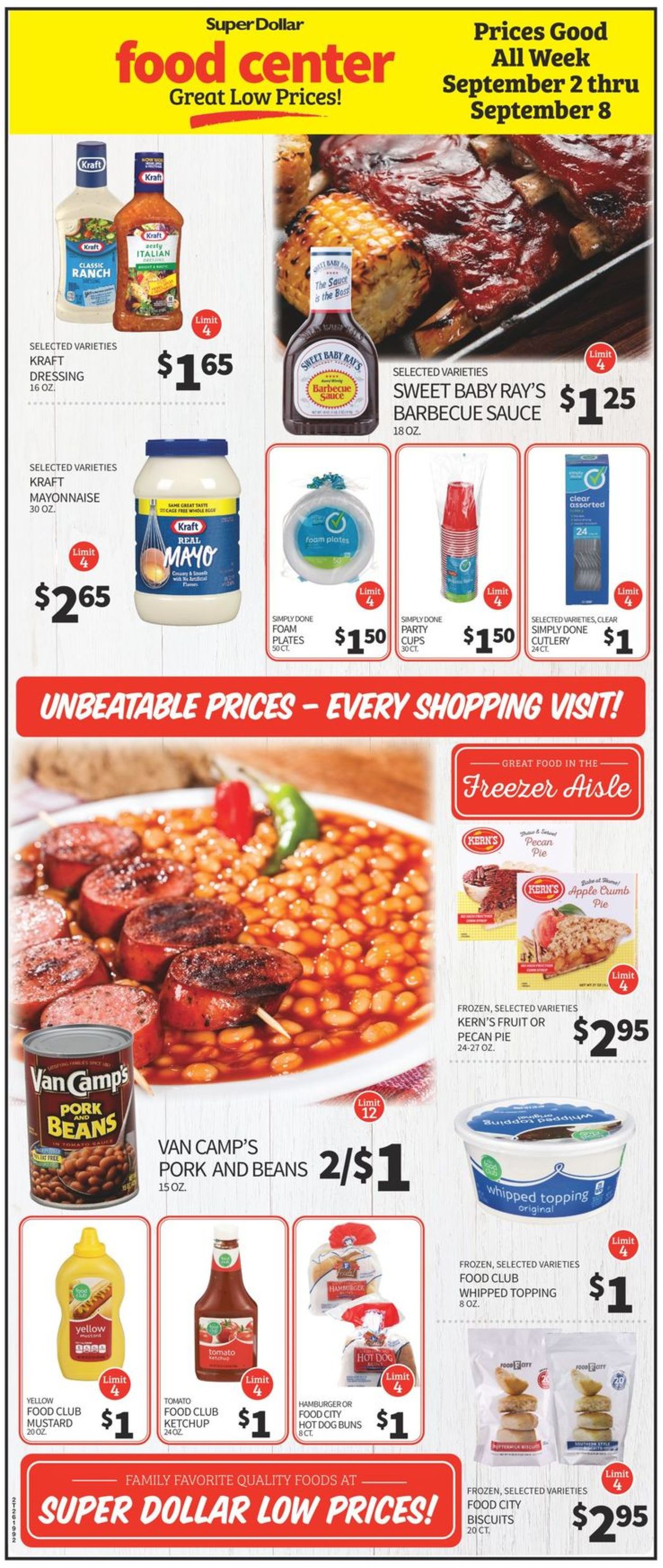 Catalogue Super Dollar Food Center from 09/02/2020