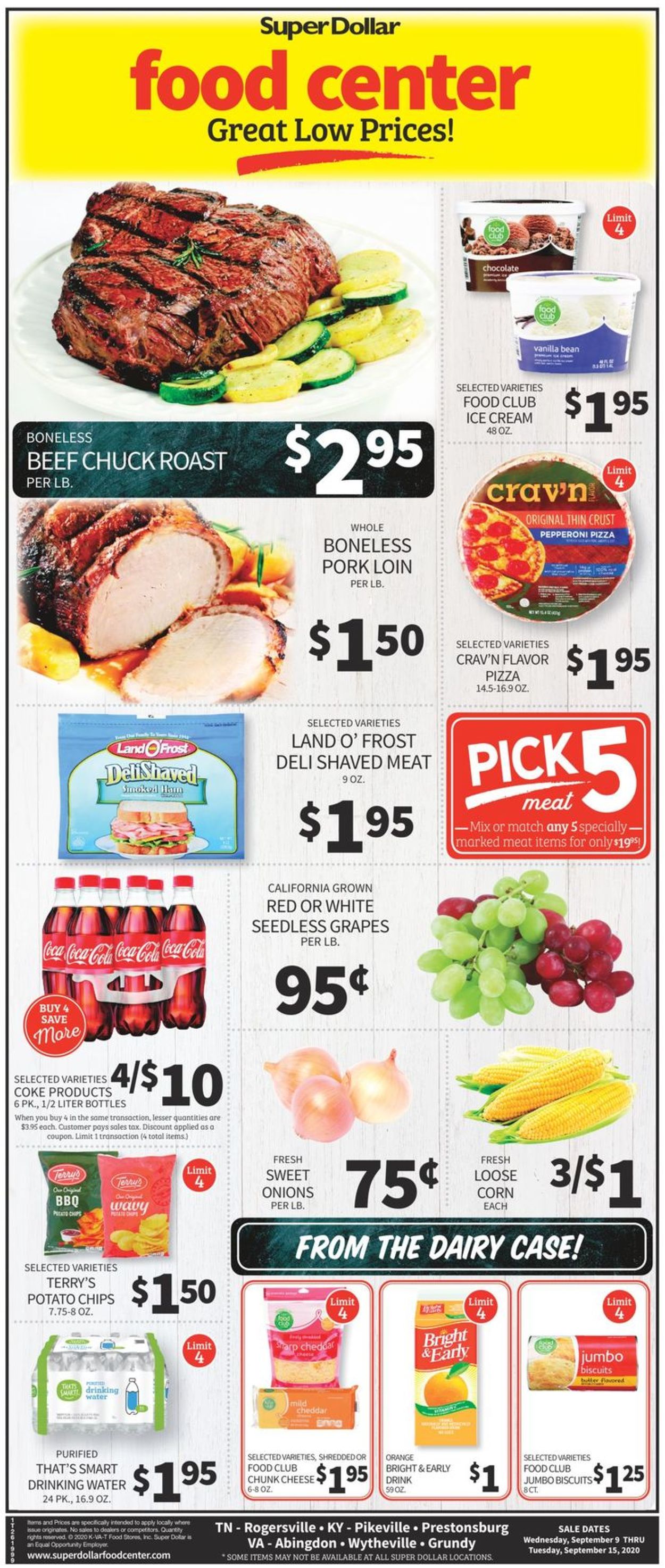 Catalogue Super Dollar Food Center from 09/09/2020