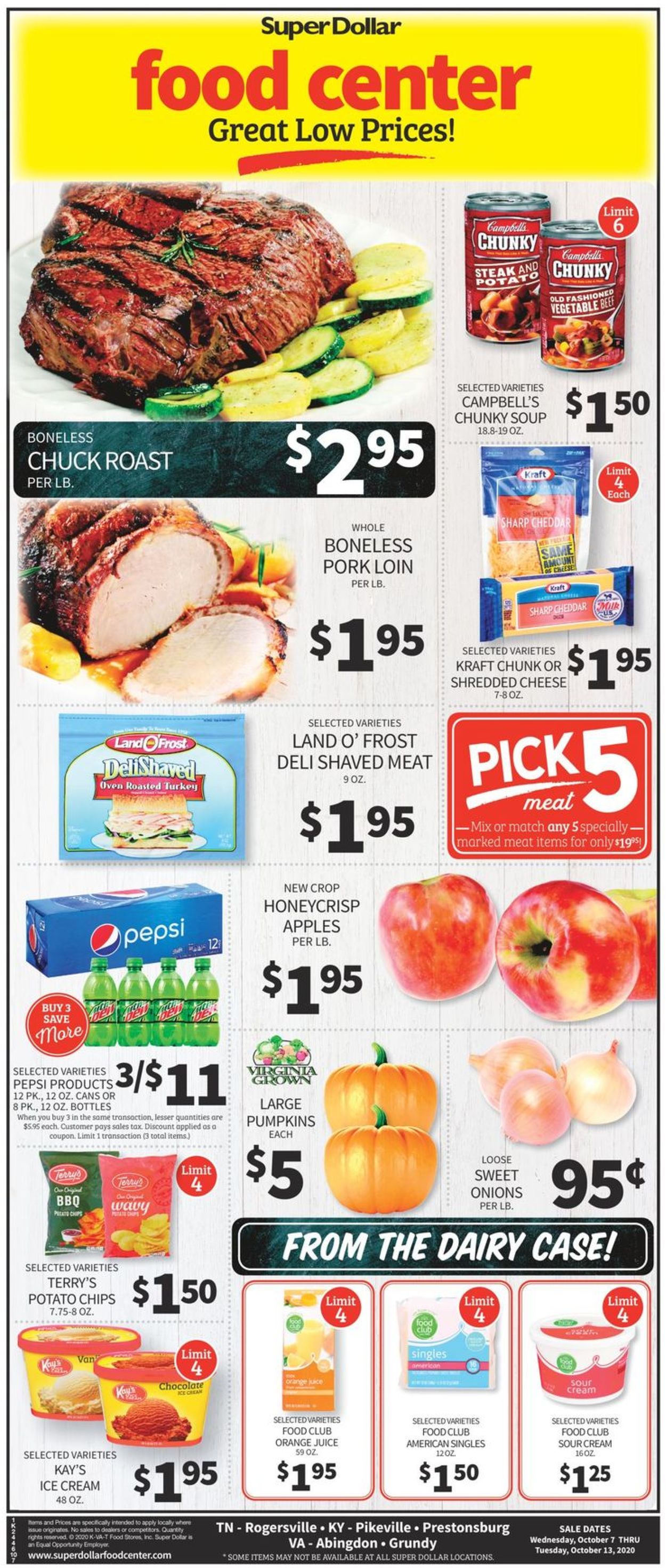 Catalogue Super Dollar Food Center from 10/07/2020