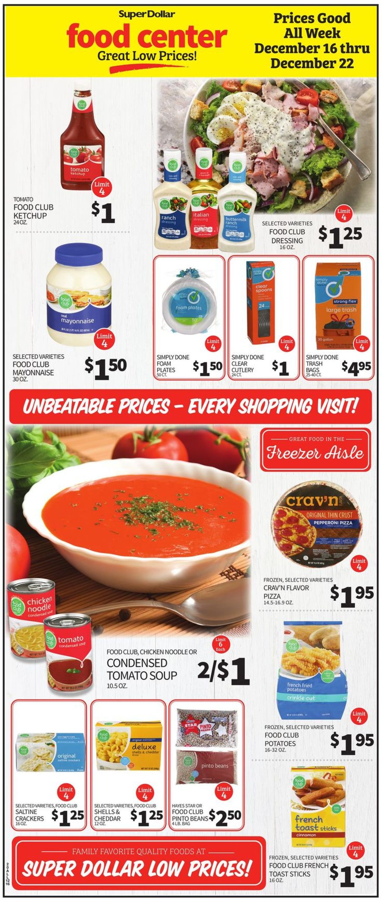 Catalogue Super Dollar Food Center from 12/16/2020