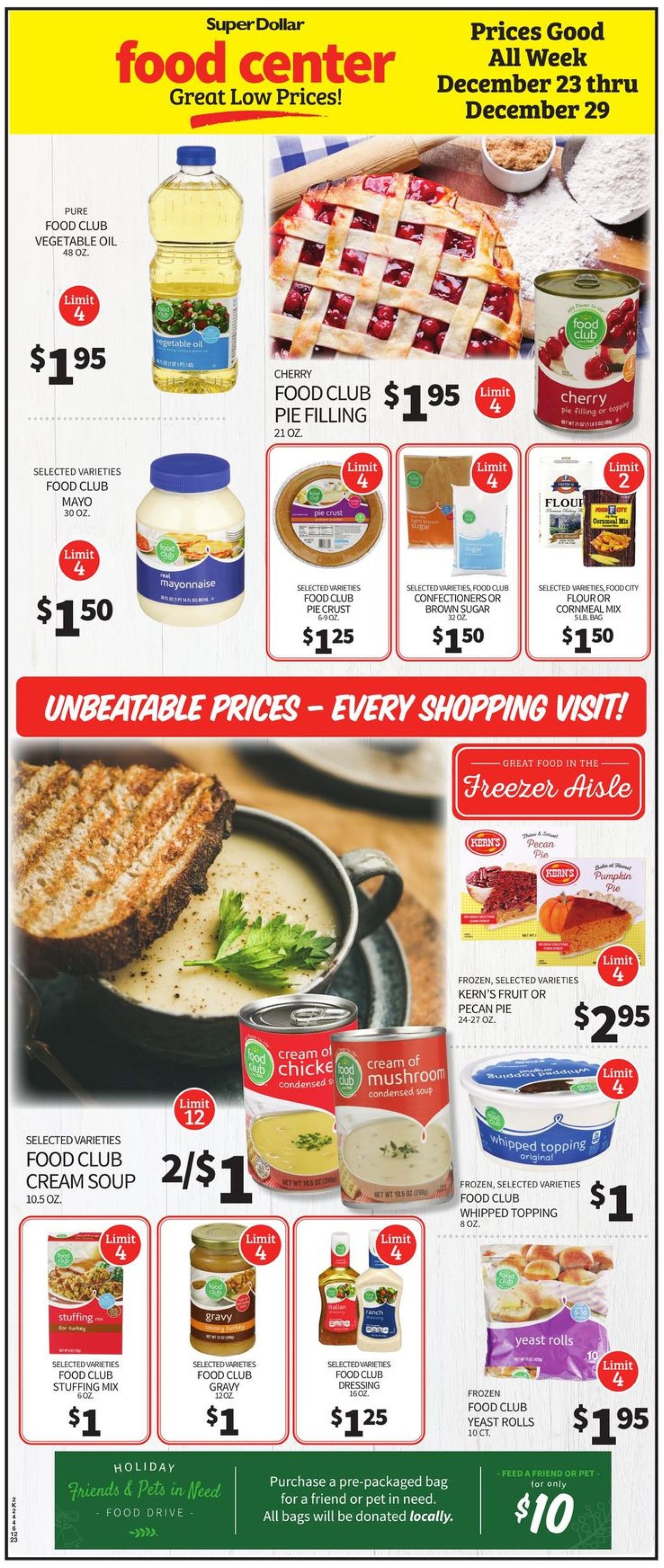 Catalogue Super Dollar Food Center Christmas 2020 from 12/23/2020