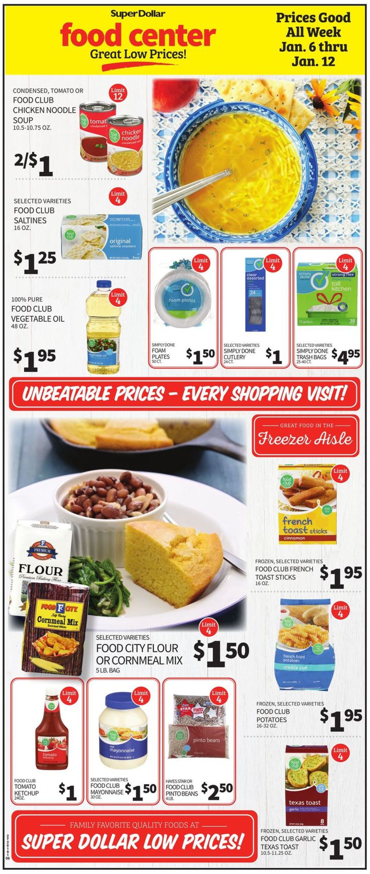 Catalogue Super Dollar Food Center from 01/06/2021