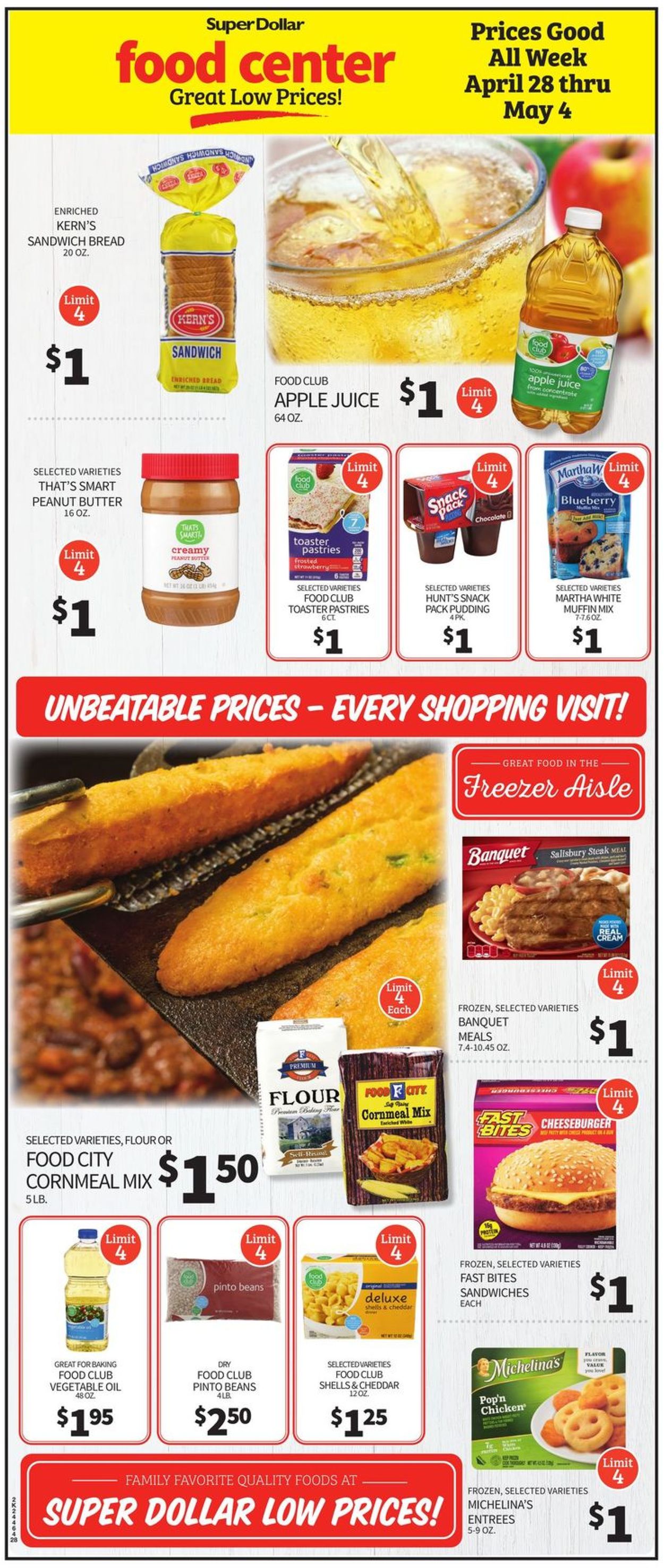 Catalogue Super Dollar Food Center from 04/28/2021