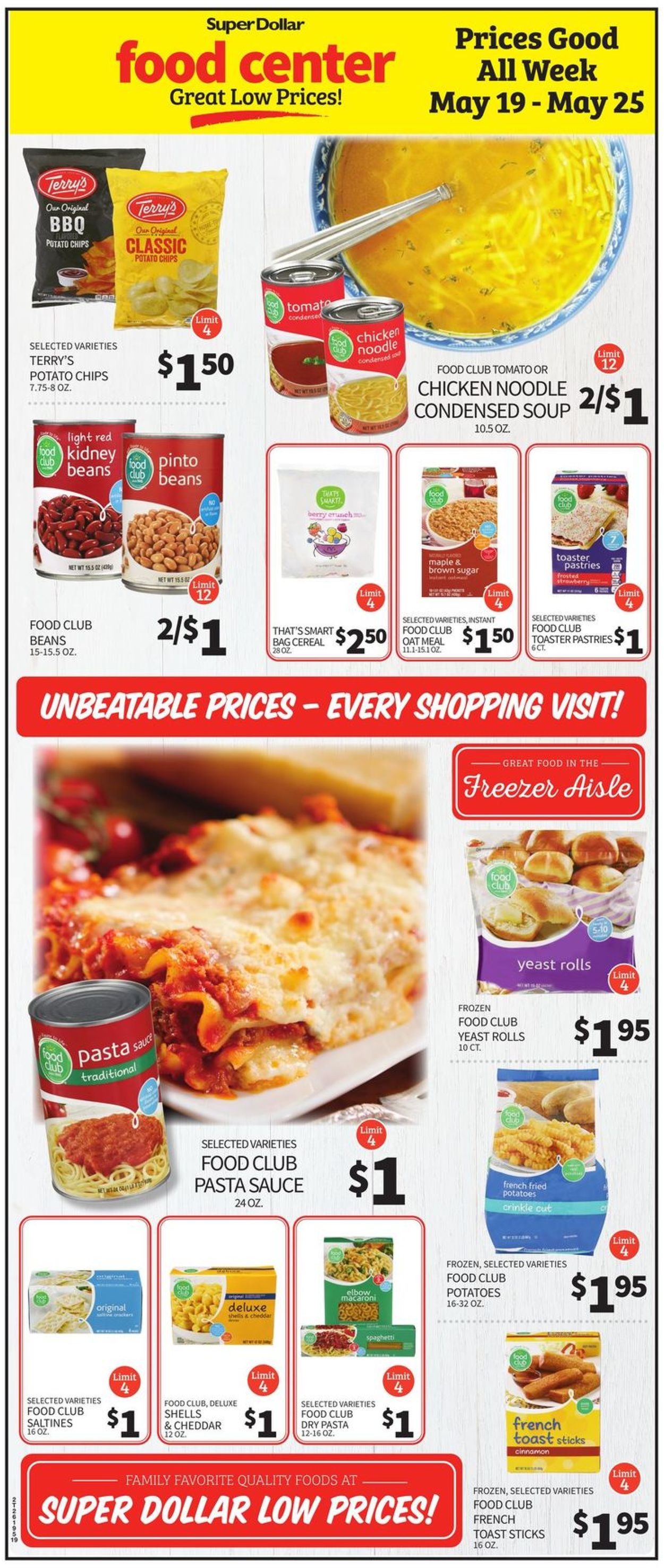 Catalogue Super Dollar Food Center from 05/19/2021