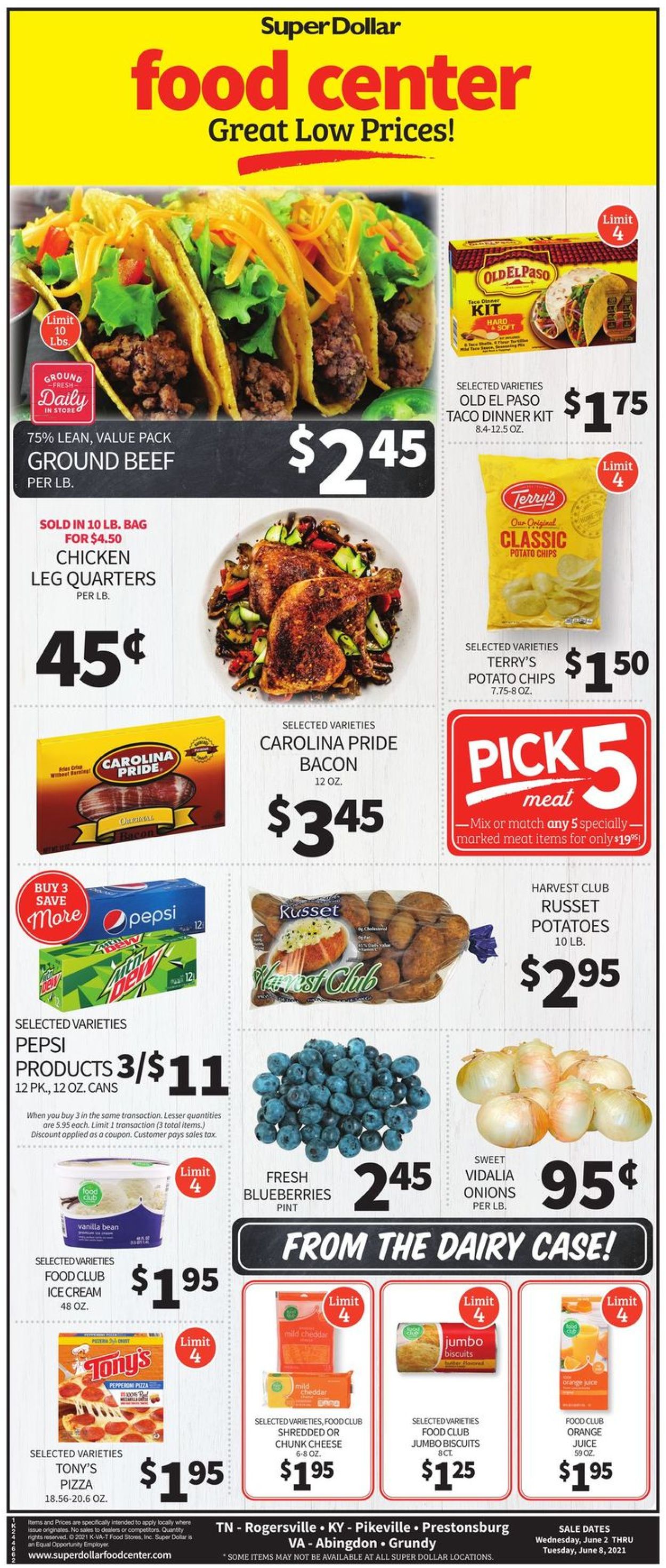 Catalogue Super Dollar Food Center from 06/02/2021