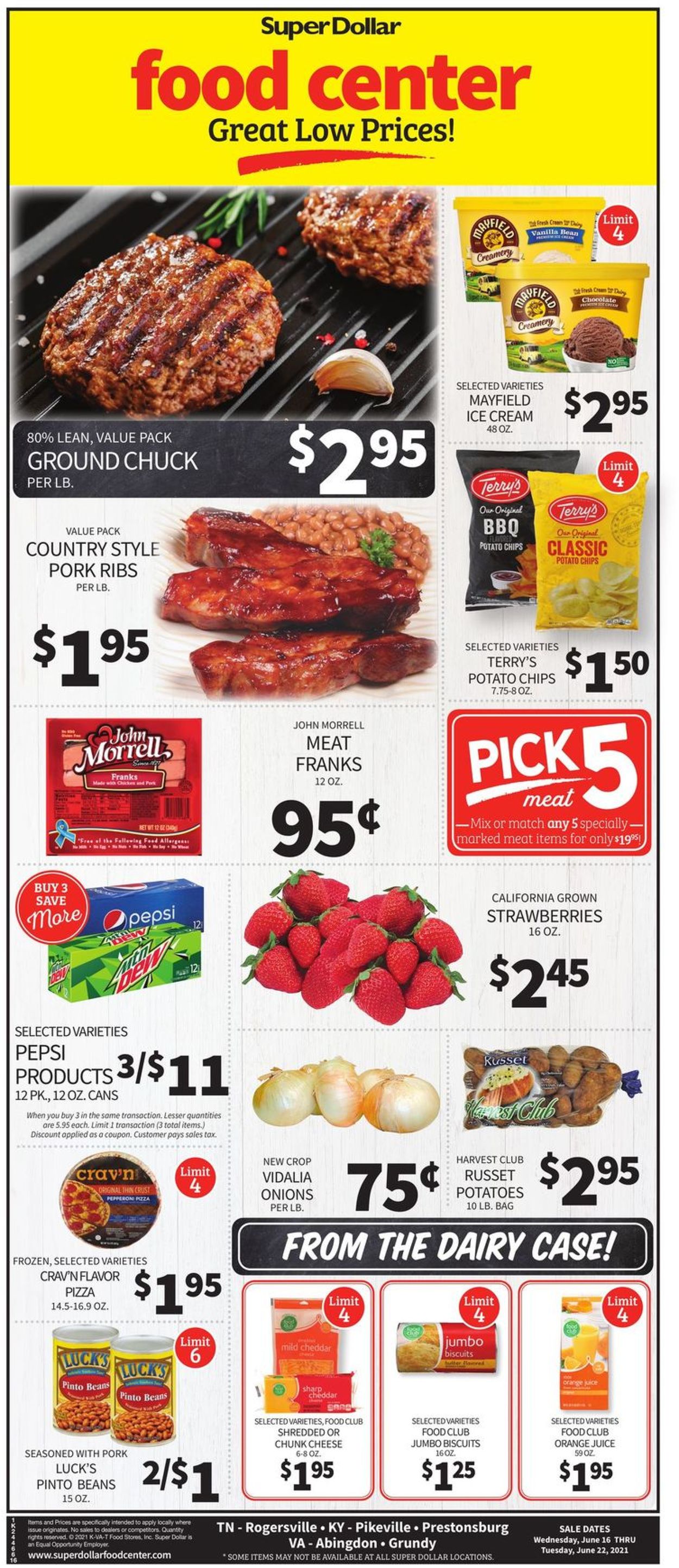 Catalogue Super Dollar Food Center from 06/16/2021