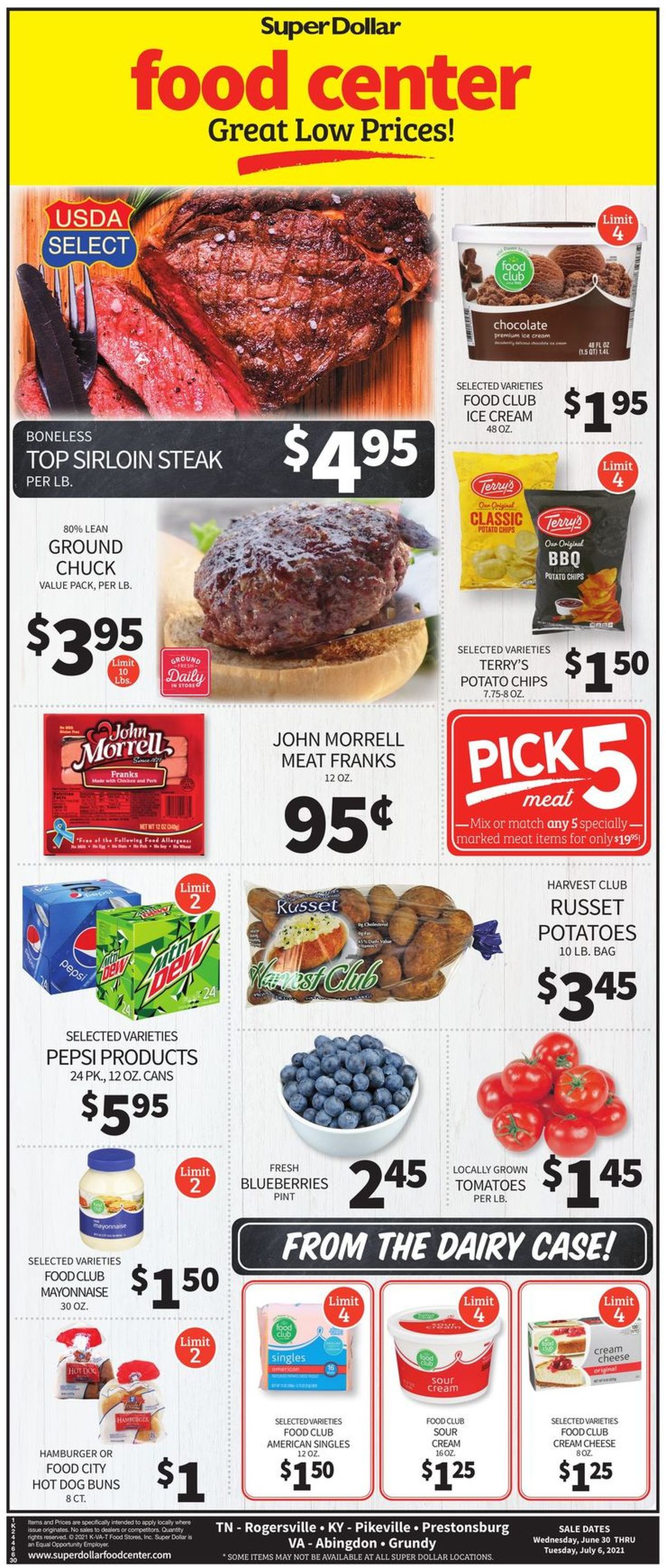 Catalogue Super Dollar Food Center from 06/30/2021