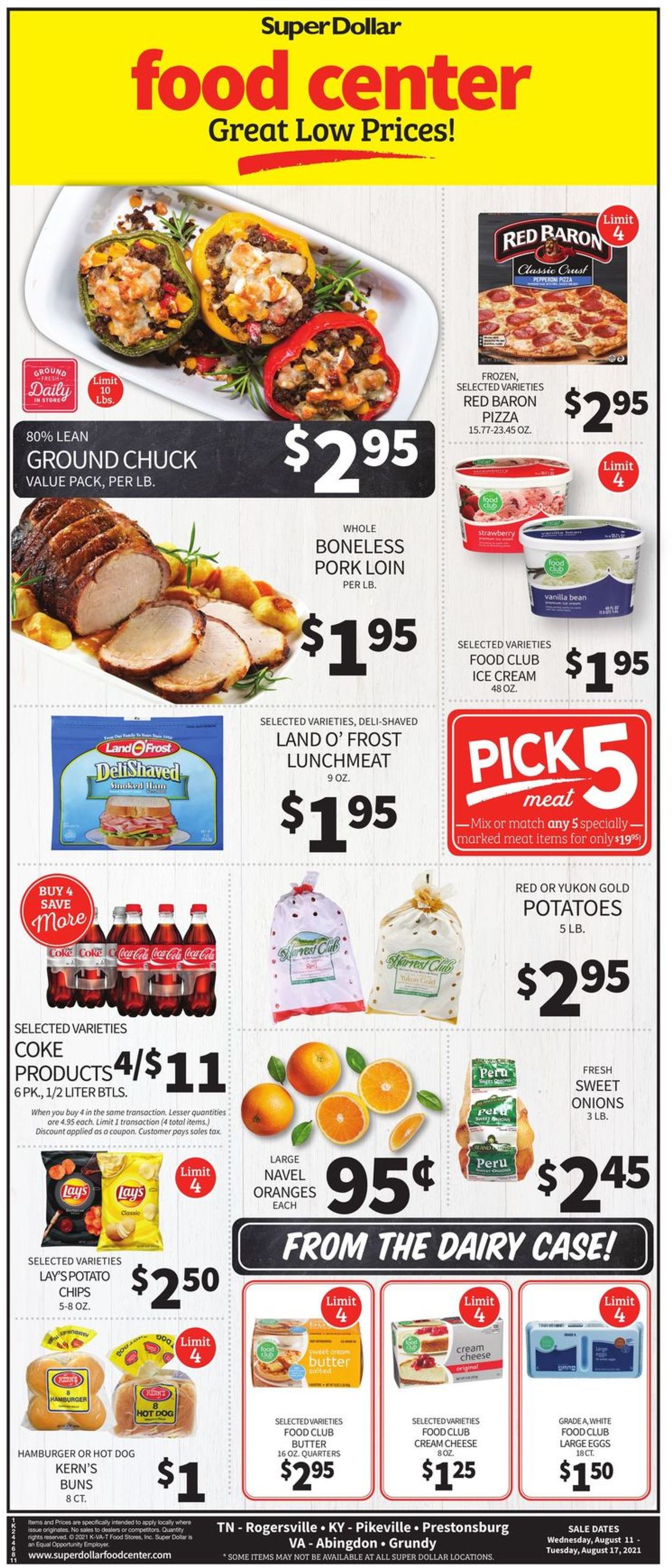 Catalogue Super Dollar Food Center from 08/11/2021