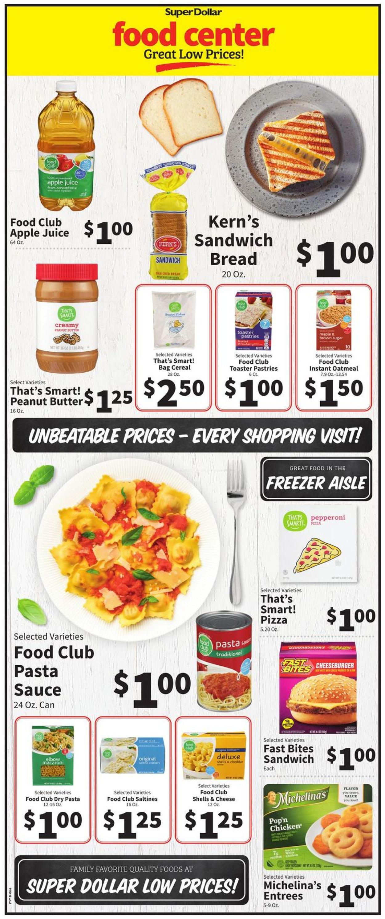 Catalogue Super Dollar Food Center from 09/22/2021