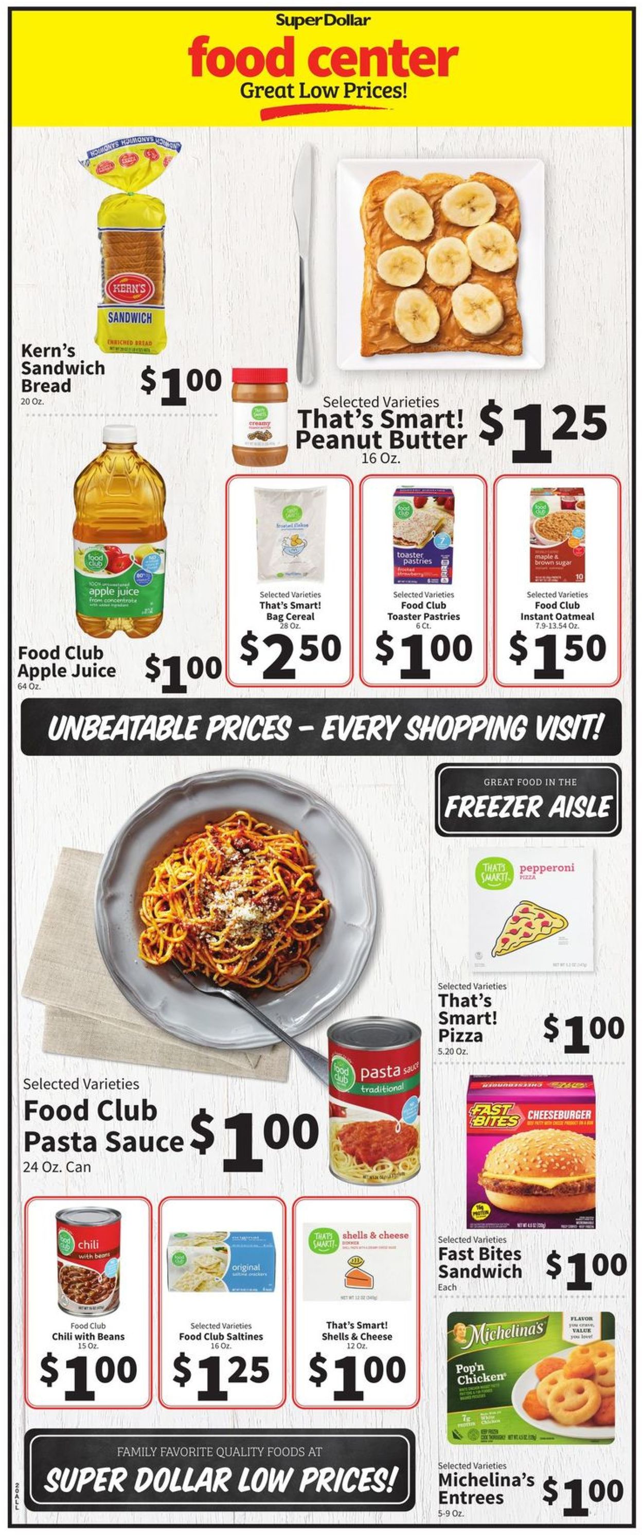 Catalogue Super Dollar Food Center from 09/29/2021
