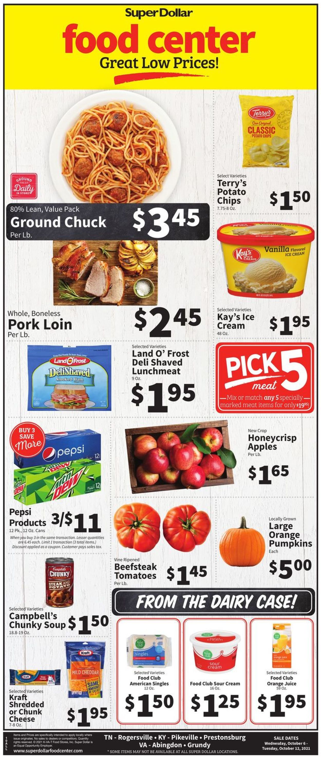 Catalogue Super Dollar Food Center from 10/06/2021