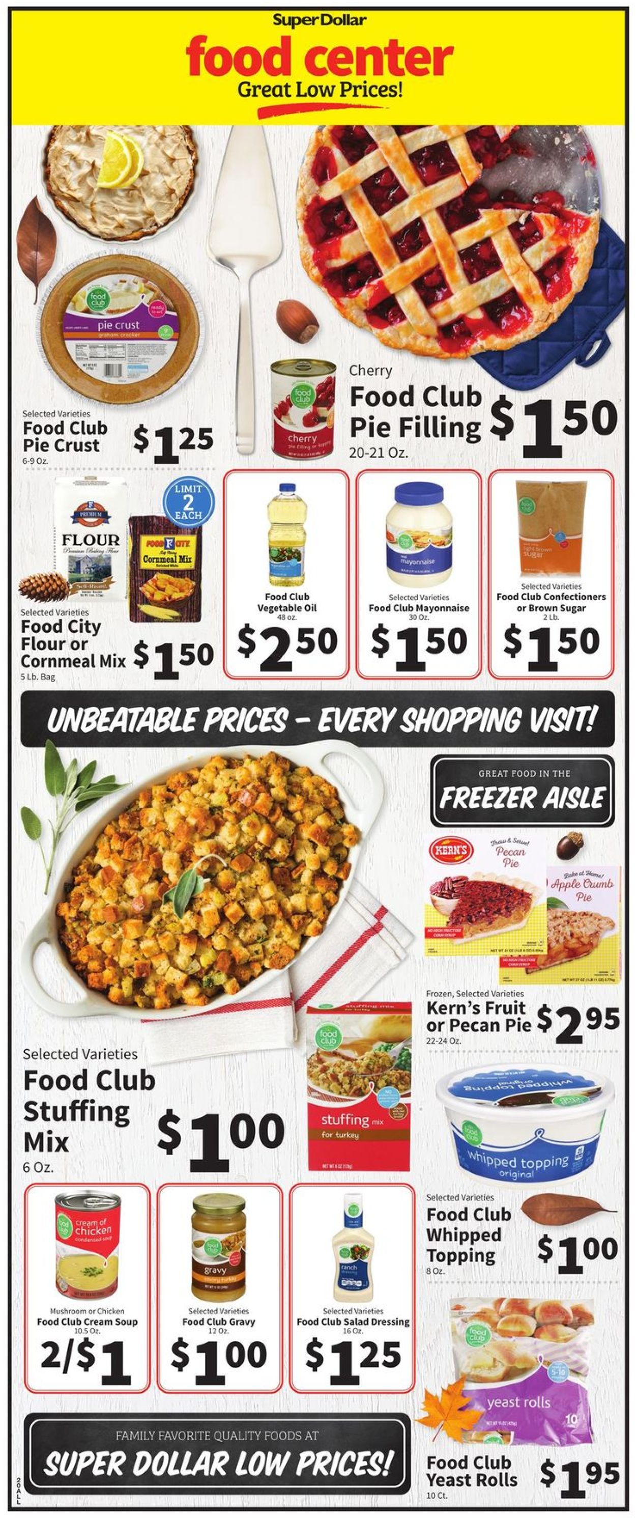 Catalogue Super Dollar Food Center THANKSGIVING 2021 from 11/17/2021