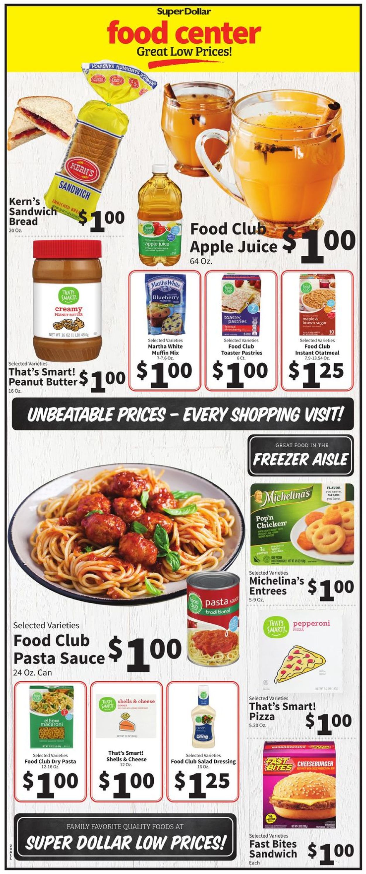 Catalogue Super Dollar Food Center from 12/08/2021