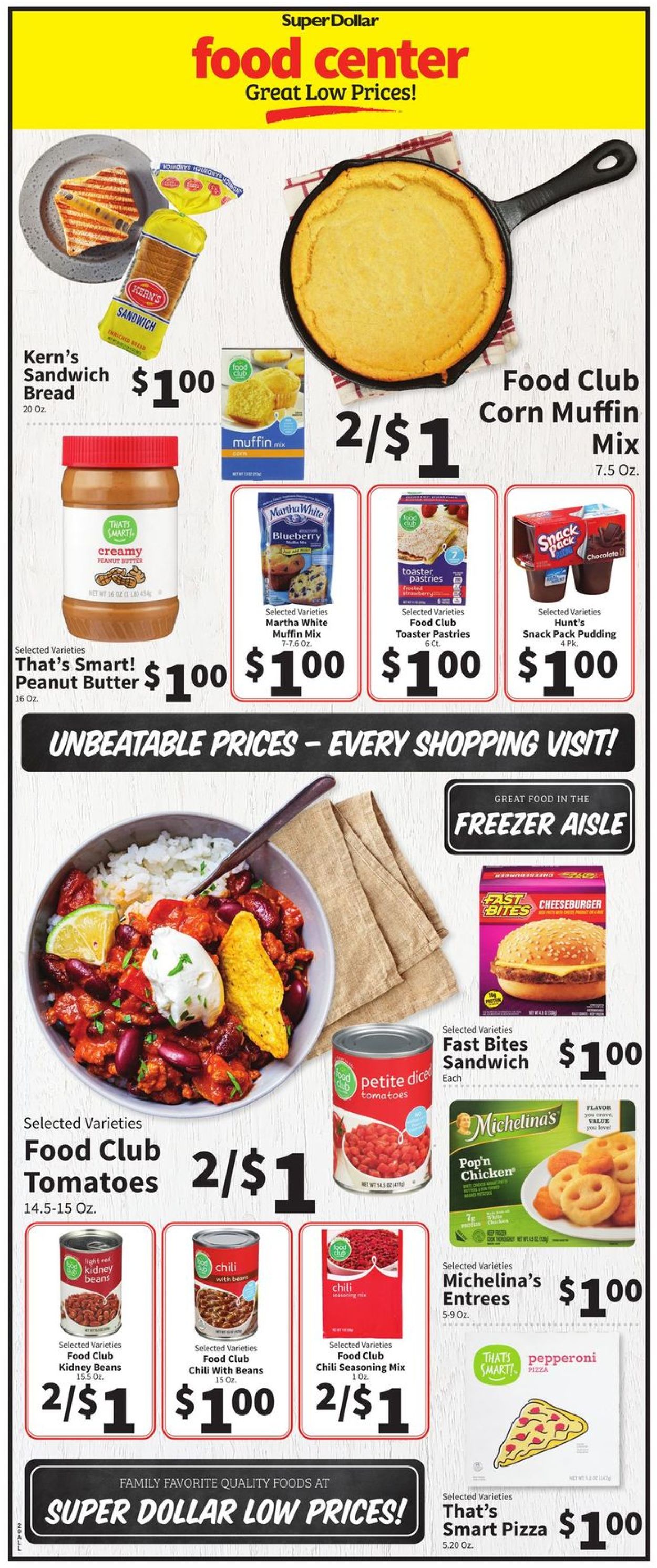 Catalogue Super Dollar Food Center from 12/29/2021