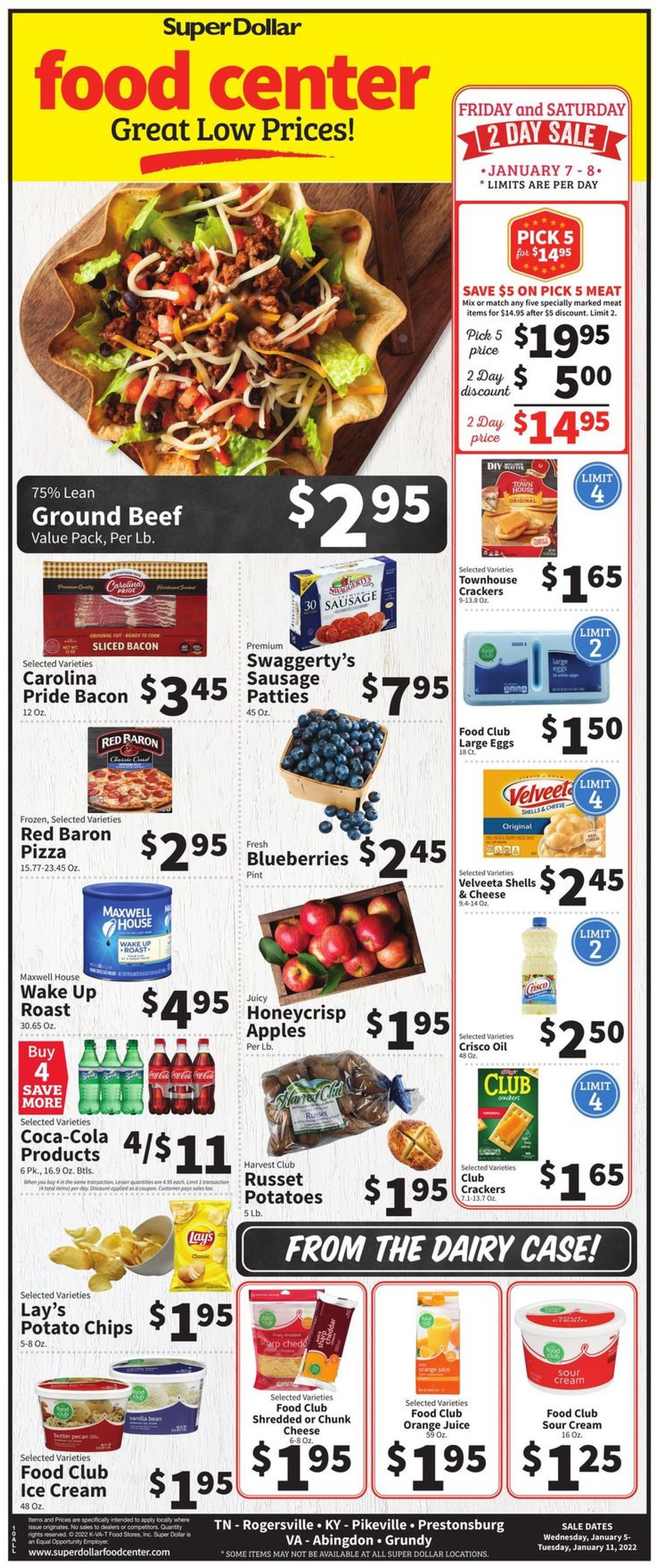 Catalogue Super Dollar Food Center from 01/05/2022