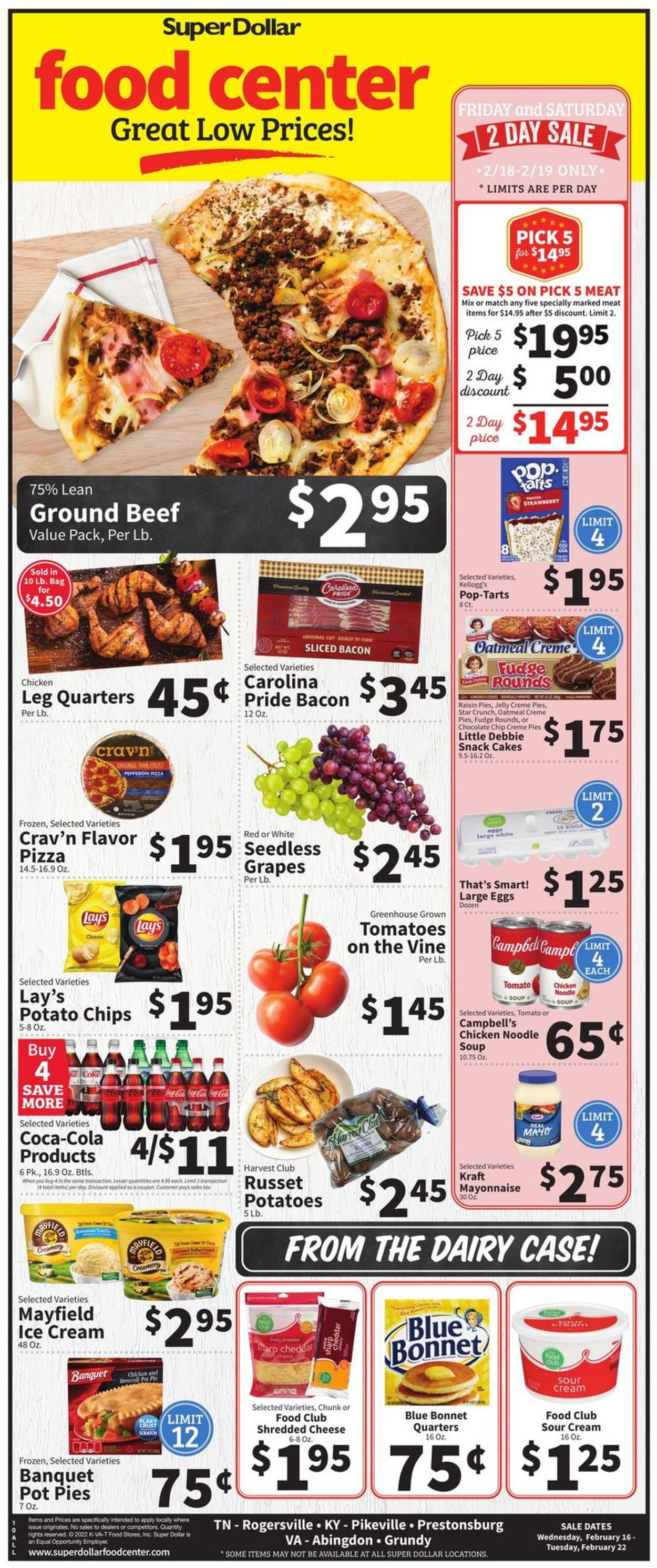 Catalogue Super Dollar Food Center from 02/16/2022