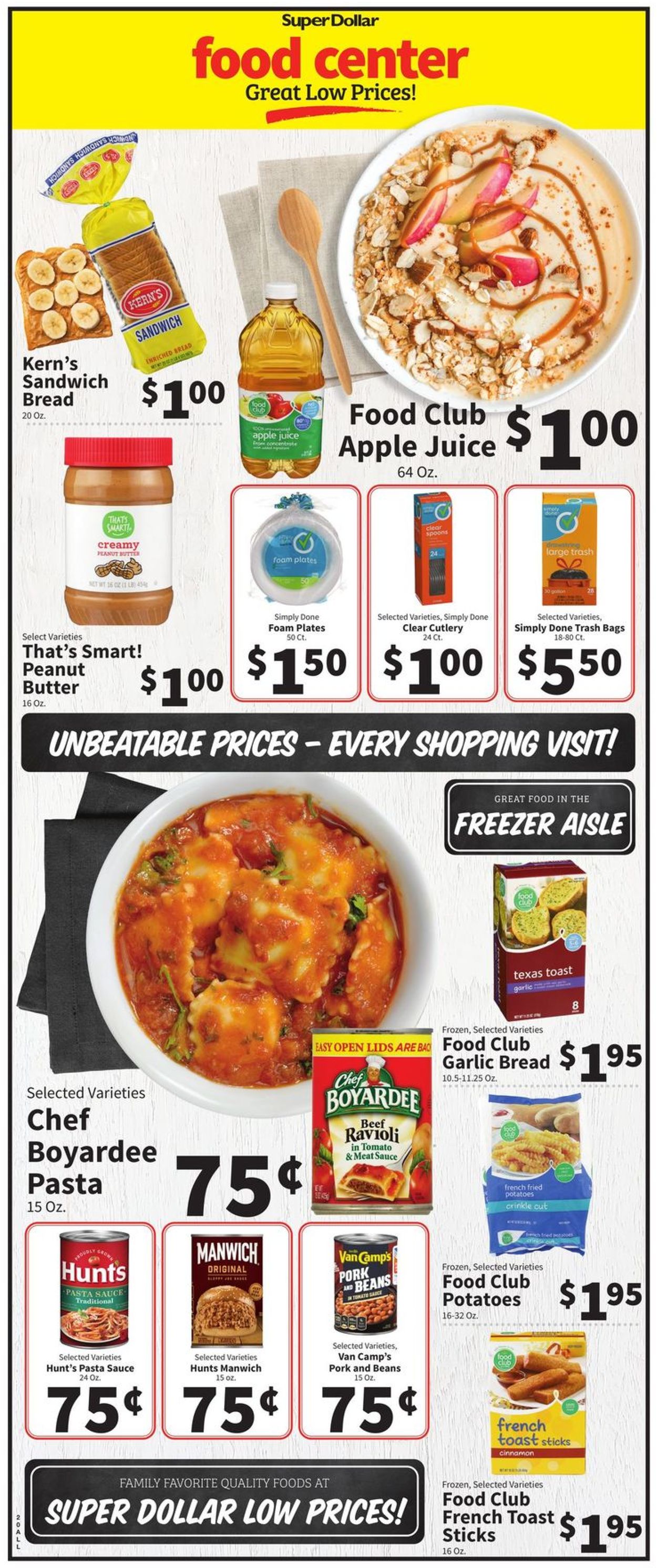 Catalogue Super Dollar Food Center from 02/16/2022