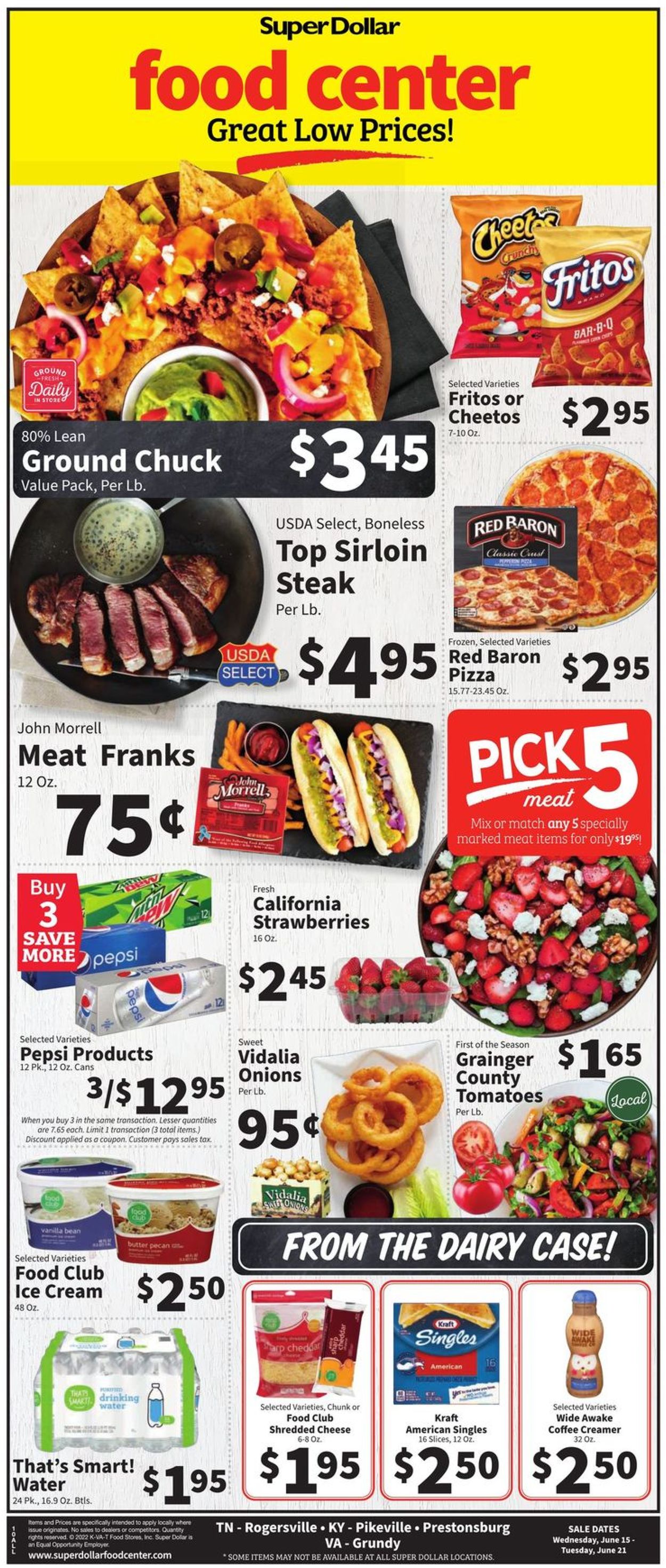 Catalogue Super Dollar Food Center from 06/15/2022