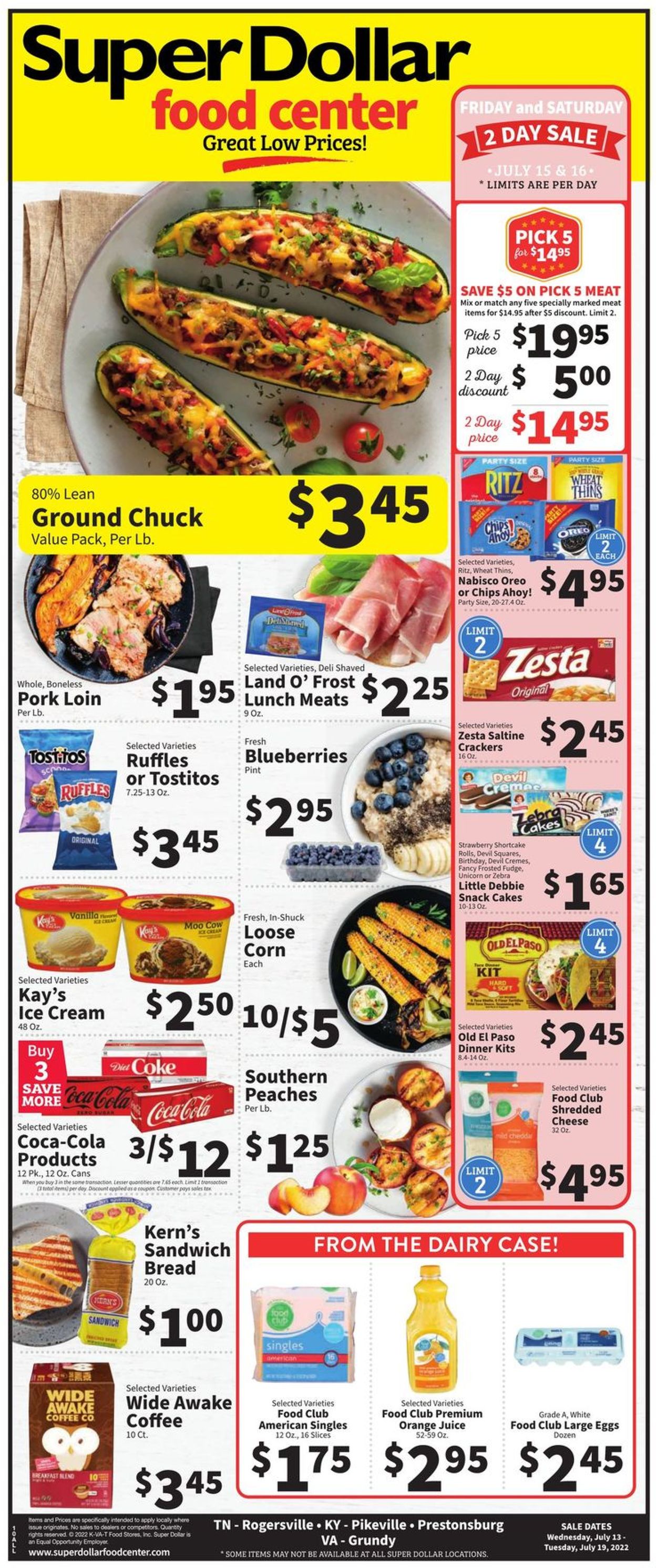 Catalogue Super Dollar Food Center from 07/13/2022
