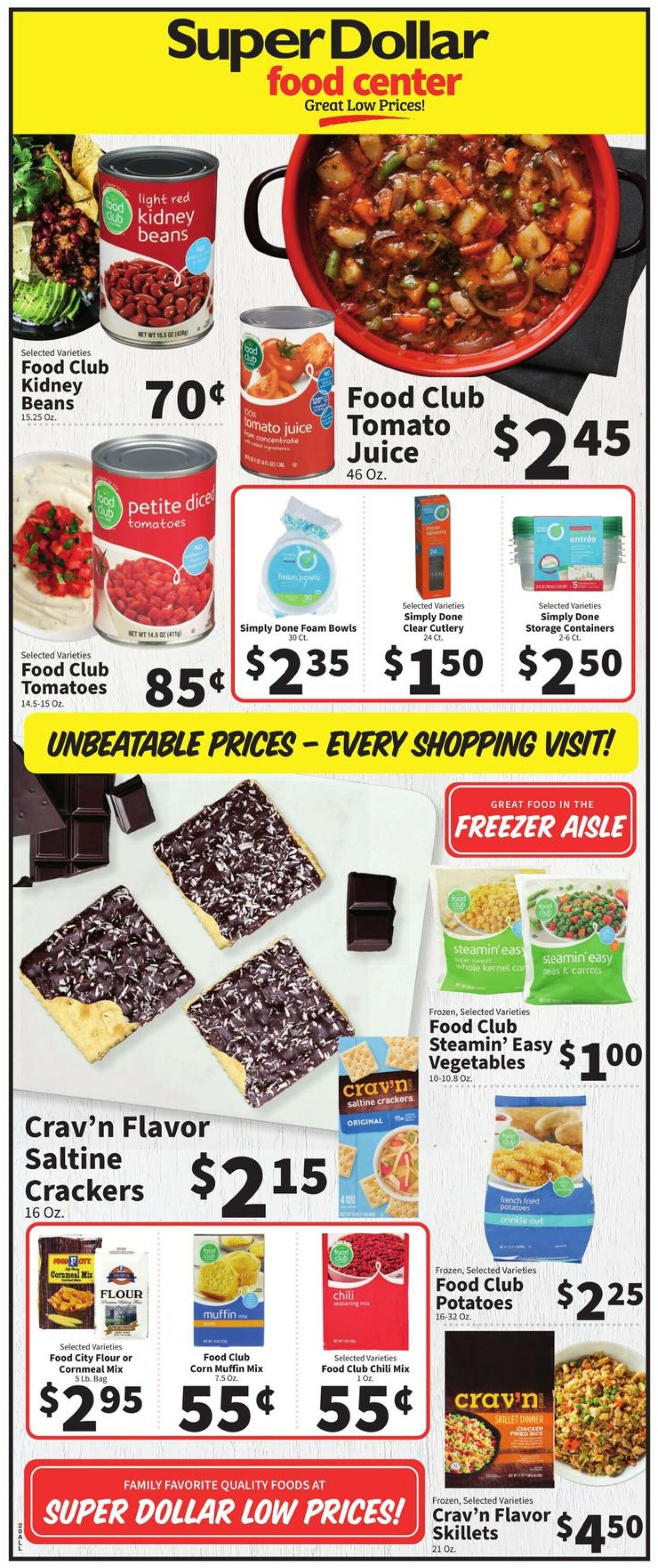 Catalogue Super Dollar Food Center from 09/28/2022