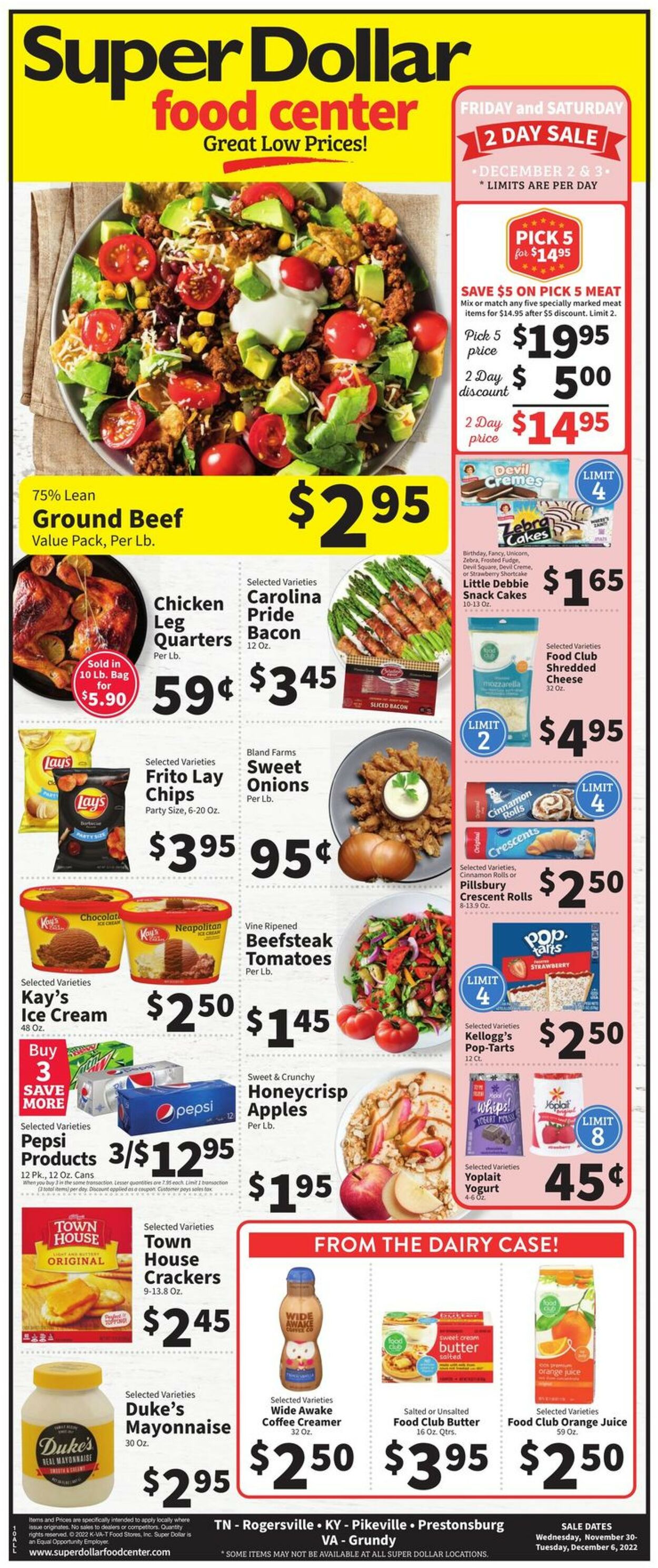 Catalogue Super Dollar Food Center from 11/30/2022